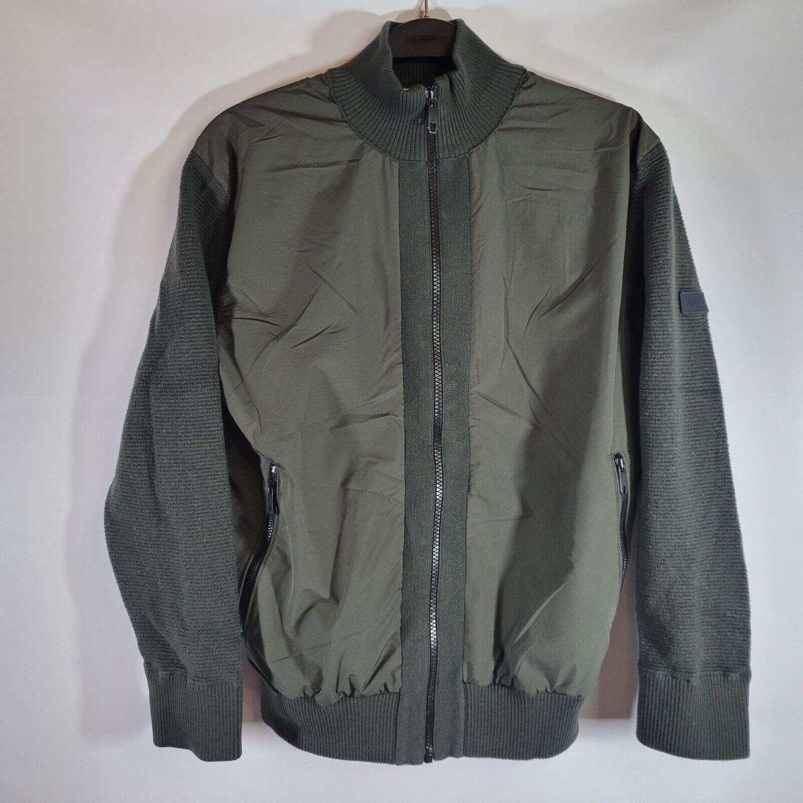 image of Ermenegildo Zegna Ermenegildo Z Zegna Green Hybrid Wool Bomber Jacket Size S, Men's