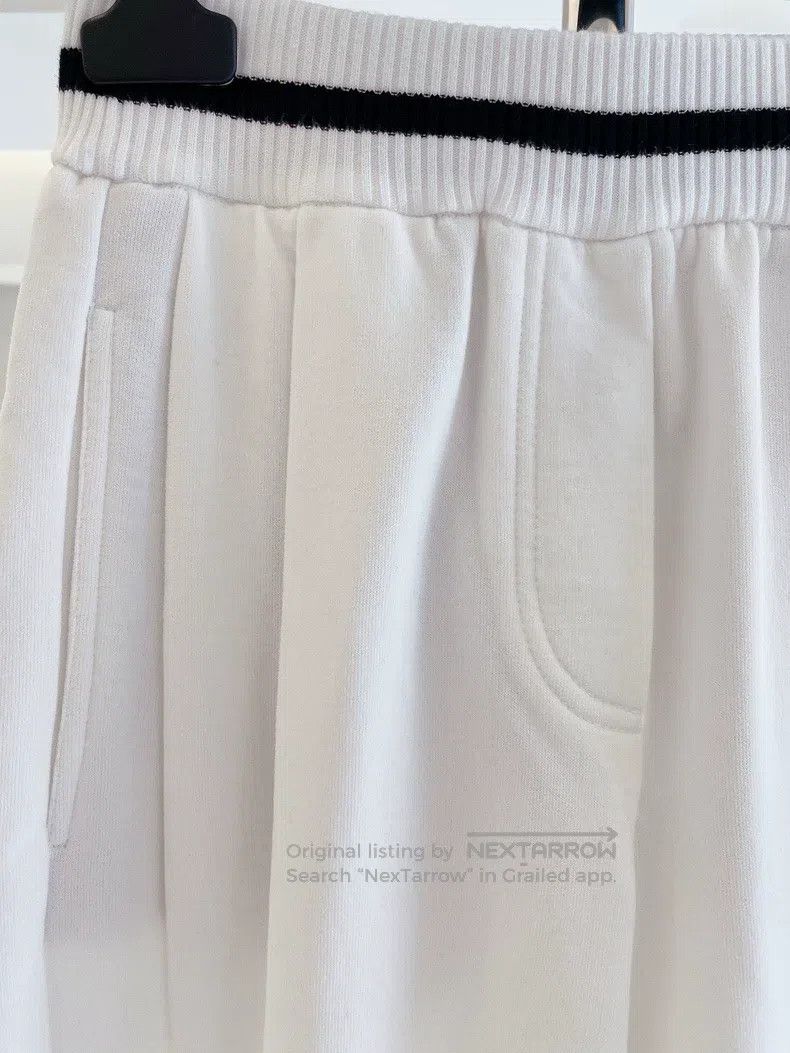 Brunello Cucinelli Brunello Cucinelli size XXS White Wide Leg Sports Pants Size 42" / US 20 - 3 Thumbnail
