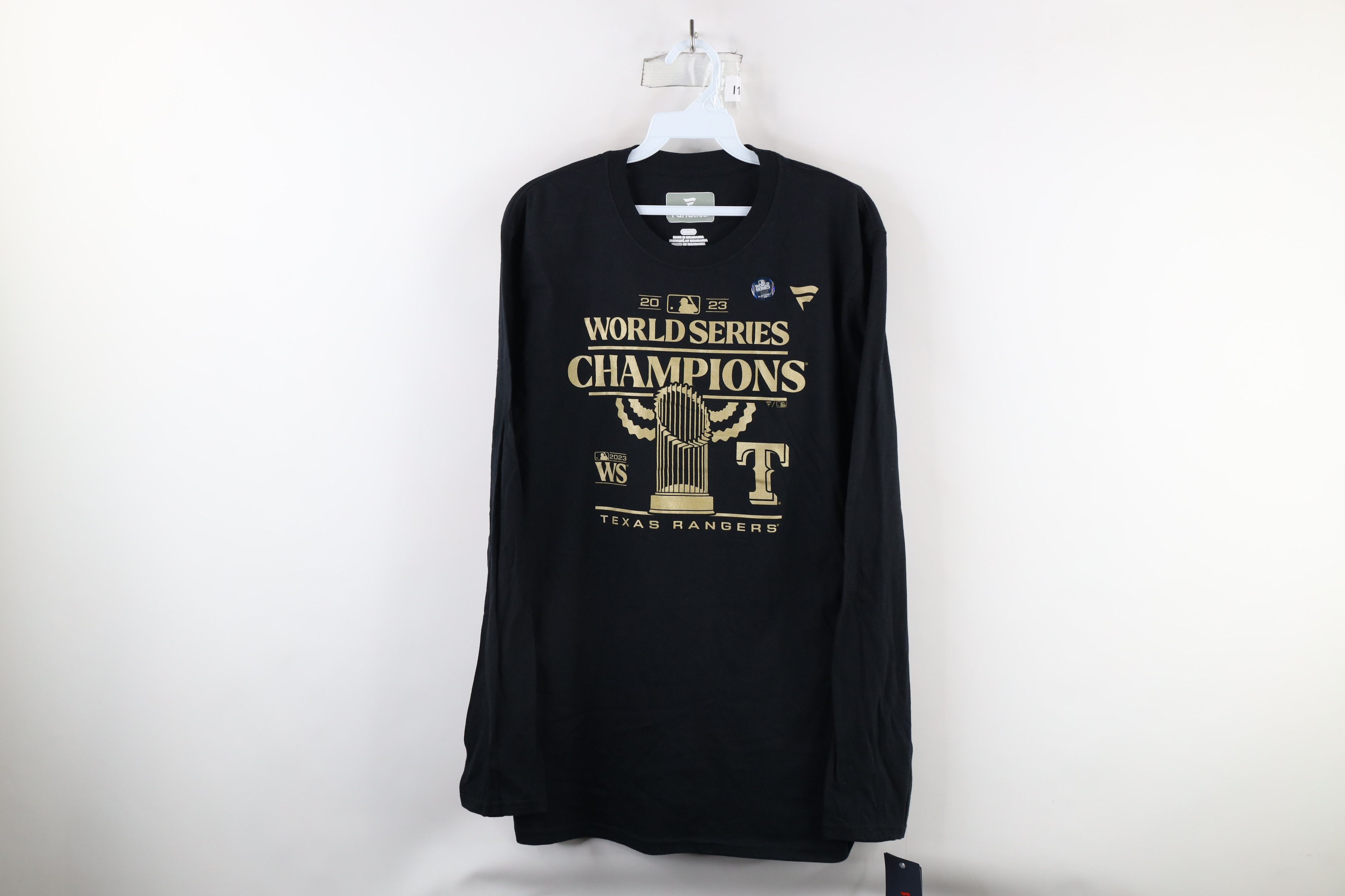 Vintage New Fanatics Series Champs Texas Rangers Long Sleeve T-Shirt Size US M / EU 48-50 / 2 - 1 Thumbnail