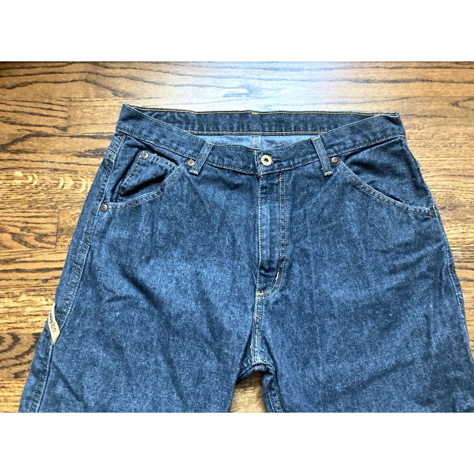 Polo Ralph Lauren VINTAGE Polo Ralph Lauren Carpenter Jeans Co Mens 32x34 Black Denim 5-Pocket Logo Belt Loops Zipper Button Straight Hack: 32x34 Size US XS / EU 42 / 0 - 7 Thumbnail