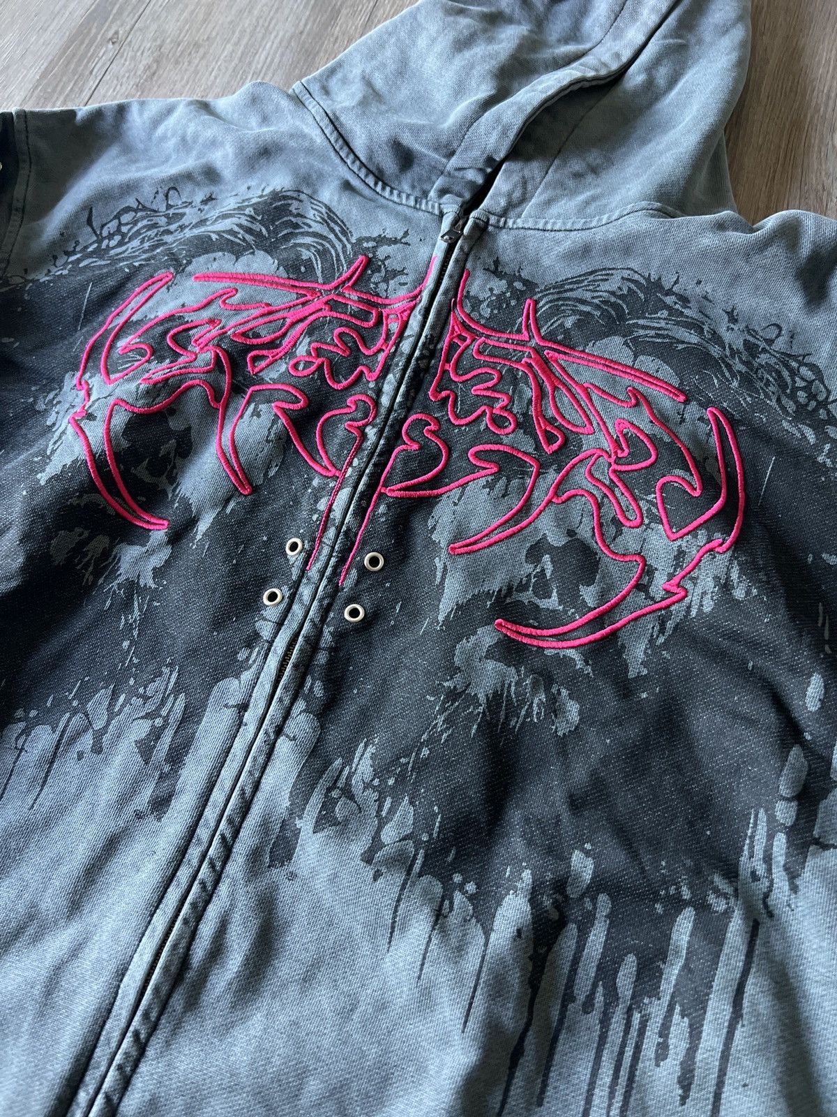 Affliction × Eternal Eternal Artwear Grunge Zip Up hoodie Size US M / EU 48-50 / 2 - 6 Thumbnail