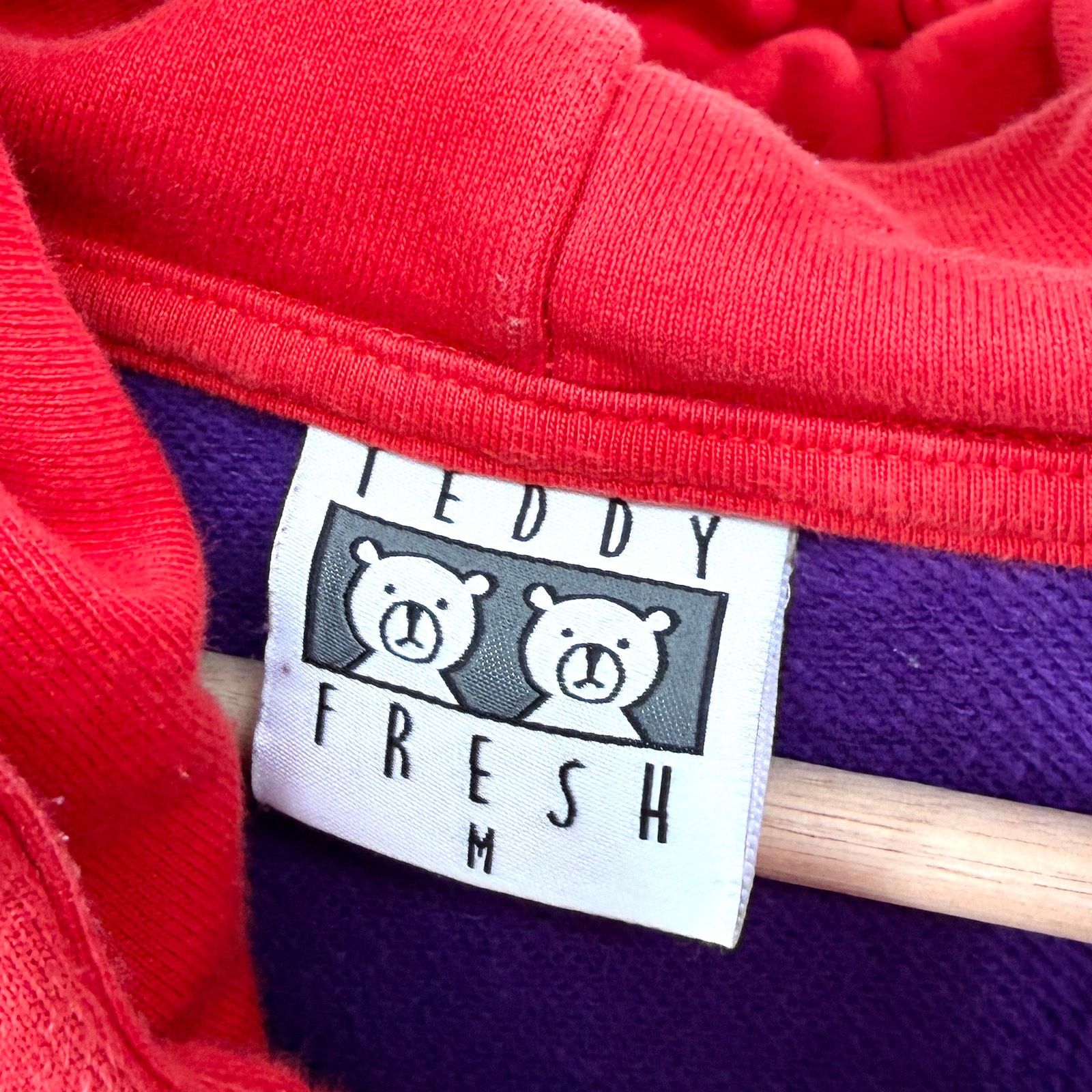 Teddy Fresh Purple Colorblock 100% Cotton Streetwear Patchwork Hoodie Size US M / EU 48-50 / 2 - 6 Thumbnail