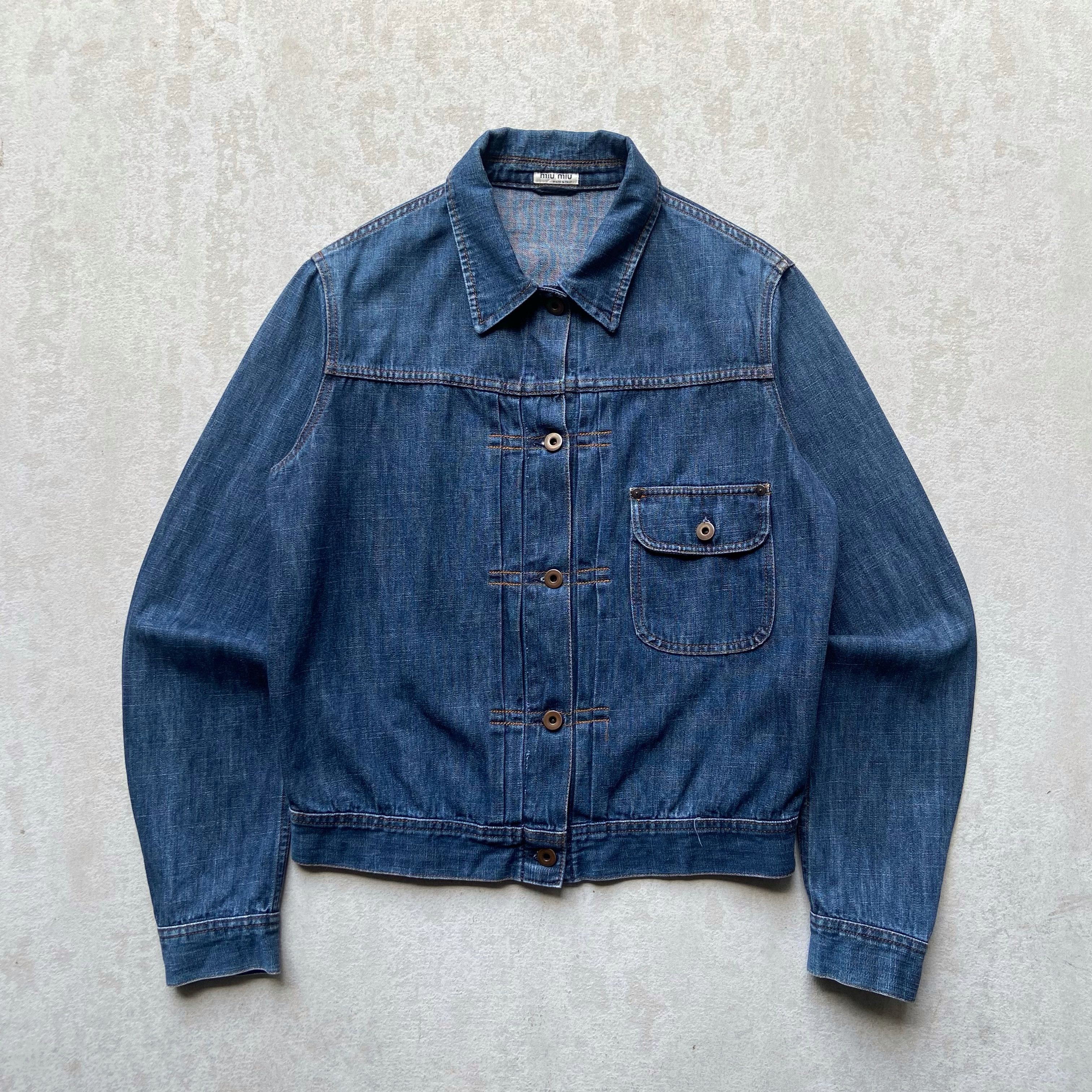 90s miumiu archive denim military jacket Men's Miu Miu Outerwear