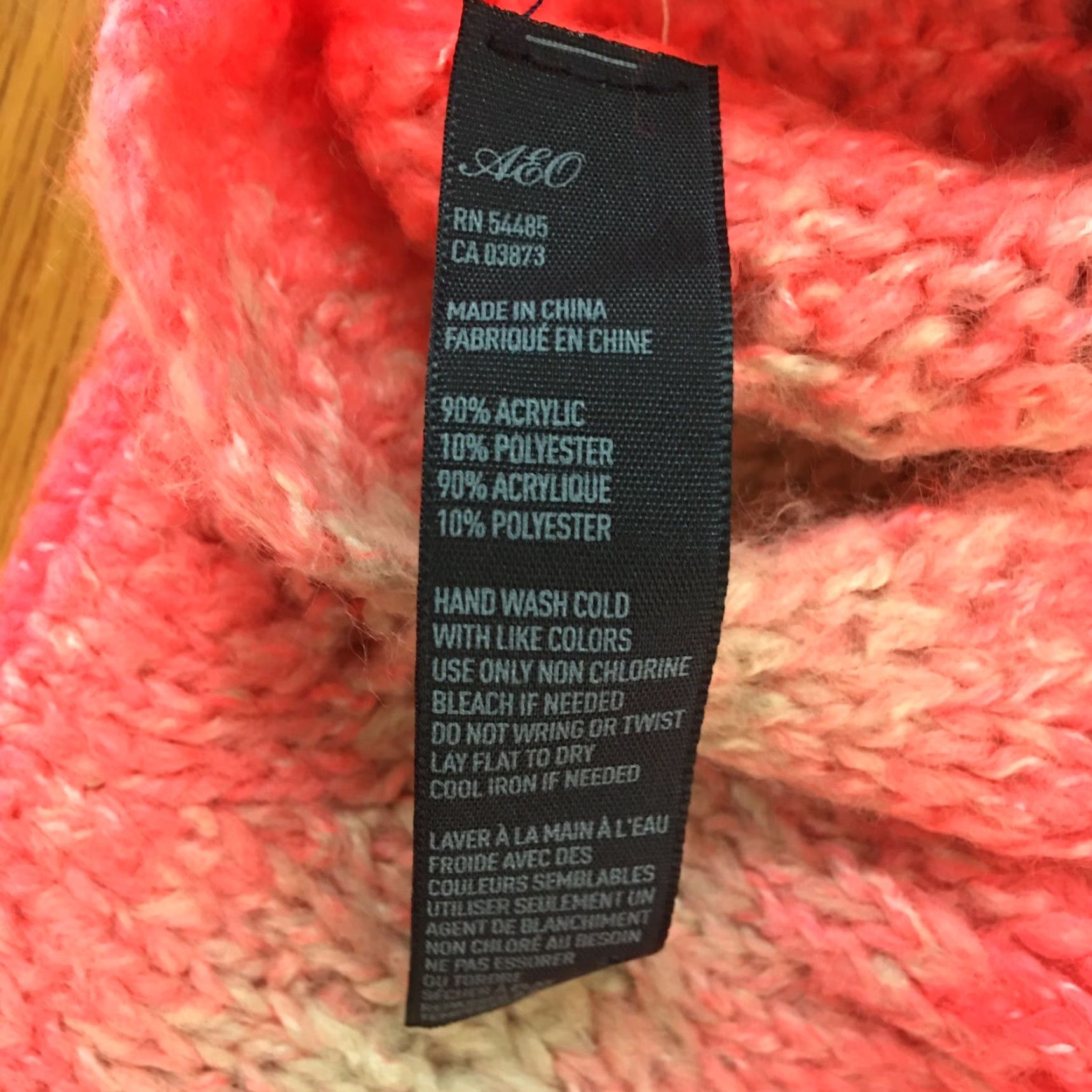 American Eagle Outfitters VINTAGE American Eagle Outfitters Pink Tan Knit Scarf 16X28 Fall Winter Womens Size ONE SIZE - 5 Thumbnail