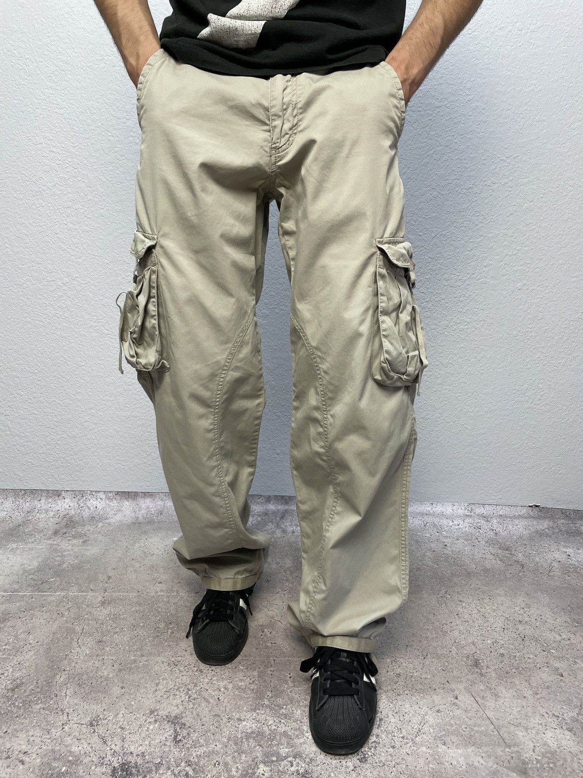 G-Star × Japanese Brand × Vintage Vintage Junya Watanabe Balenciaga Style Bondage Cargo Pants Size US 32 / EU 48 - 2 Thumbnail