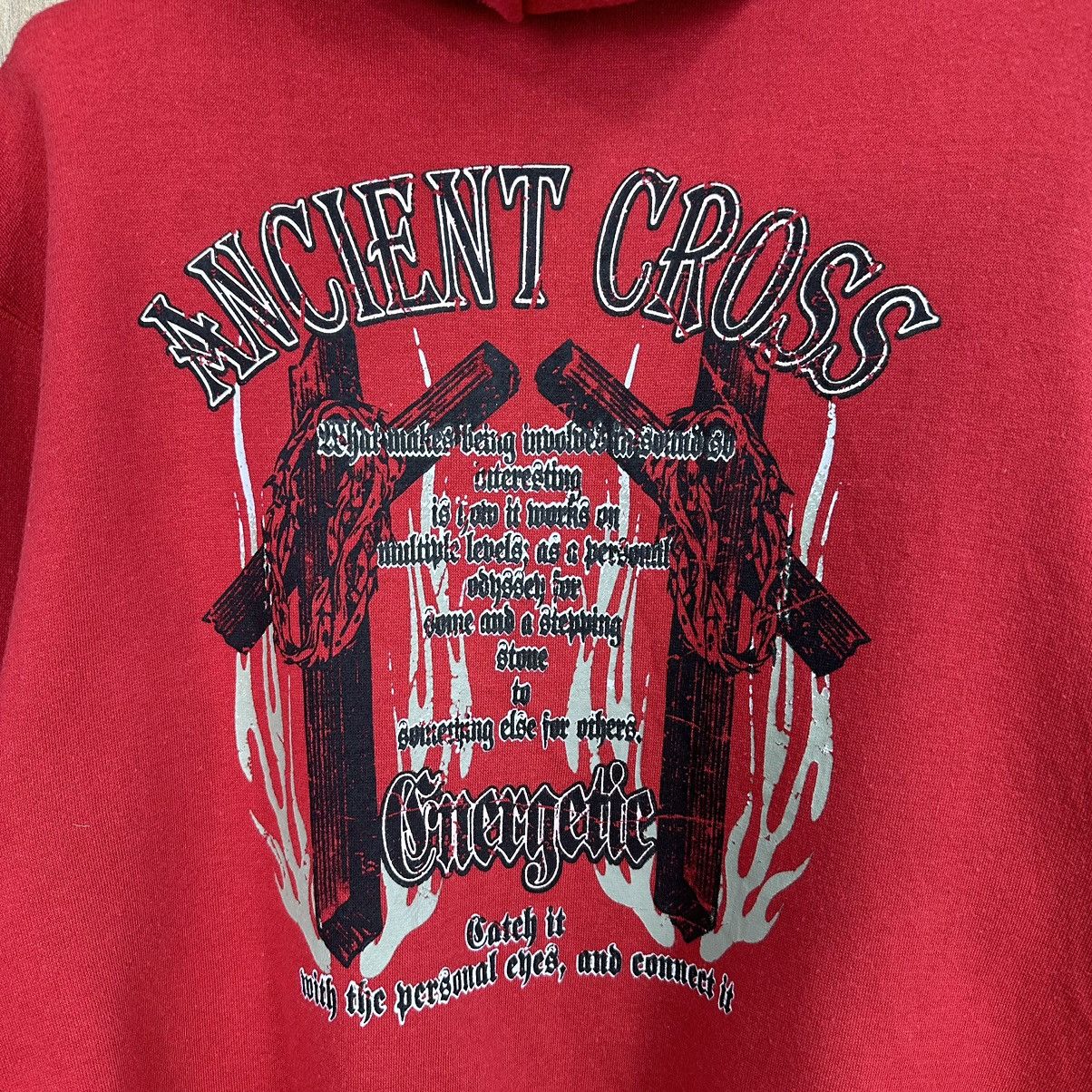 14th Addiction Vintage Ancient Cross Punk LGB Hellstar Style Hoodie Z112 Size US L / EU 52-54 / 3 - 2 Thumbnail