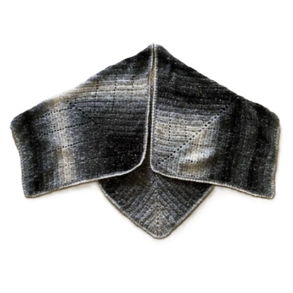 Handmade Crochet Wrap Open Front Ruana Shawl Style Gray Shades Soft A Size ONE SIZE - 7 Thumbnail