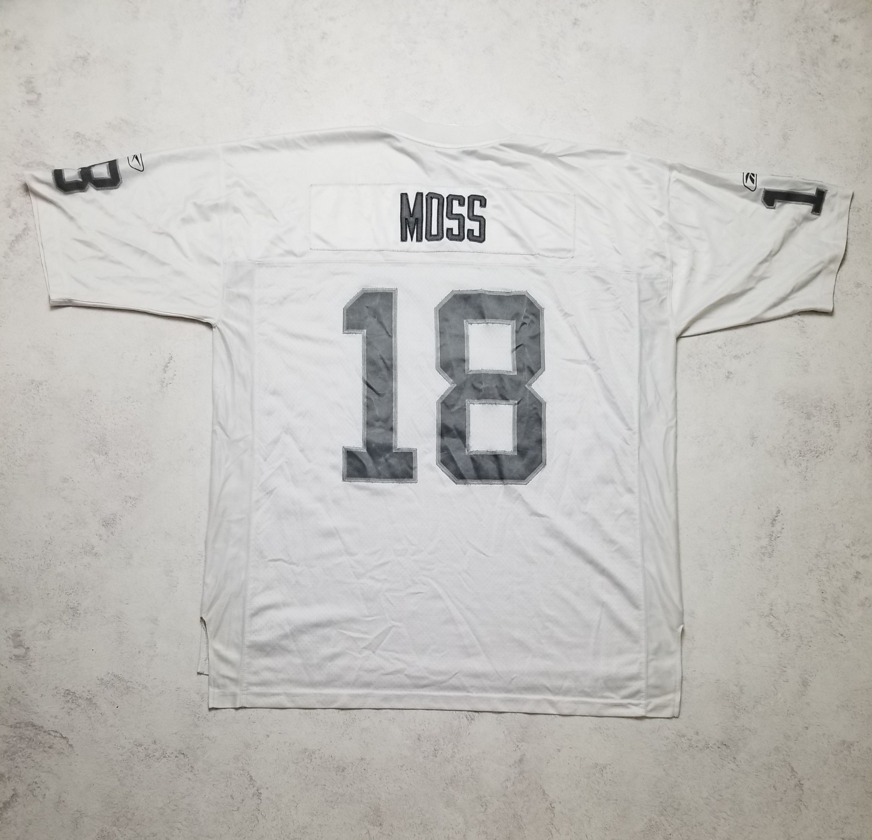 Reebok Randy Moss Oakland Raiders #18 Reebok Sewn Jersey Size US XXL / EU 58 / 5 - 3 Thumbnail