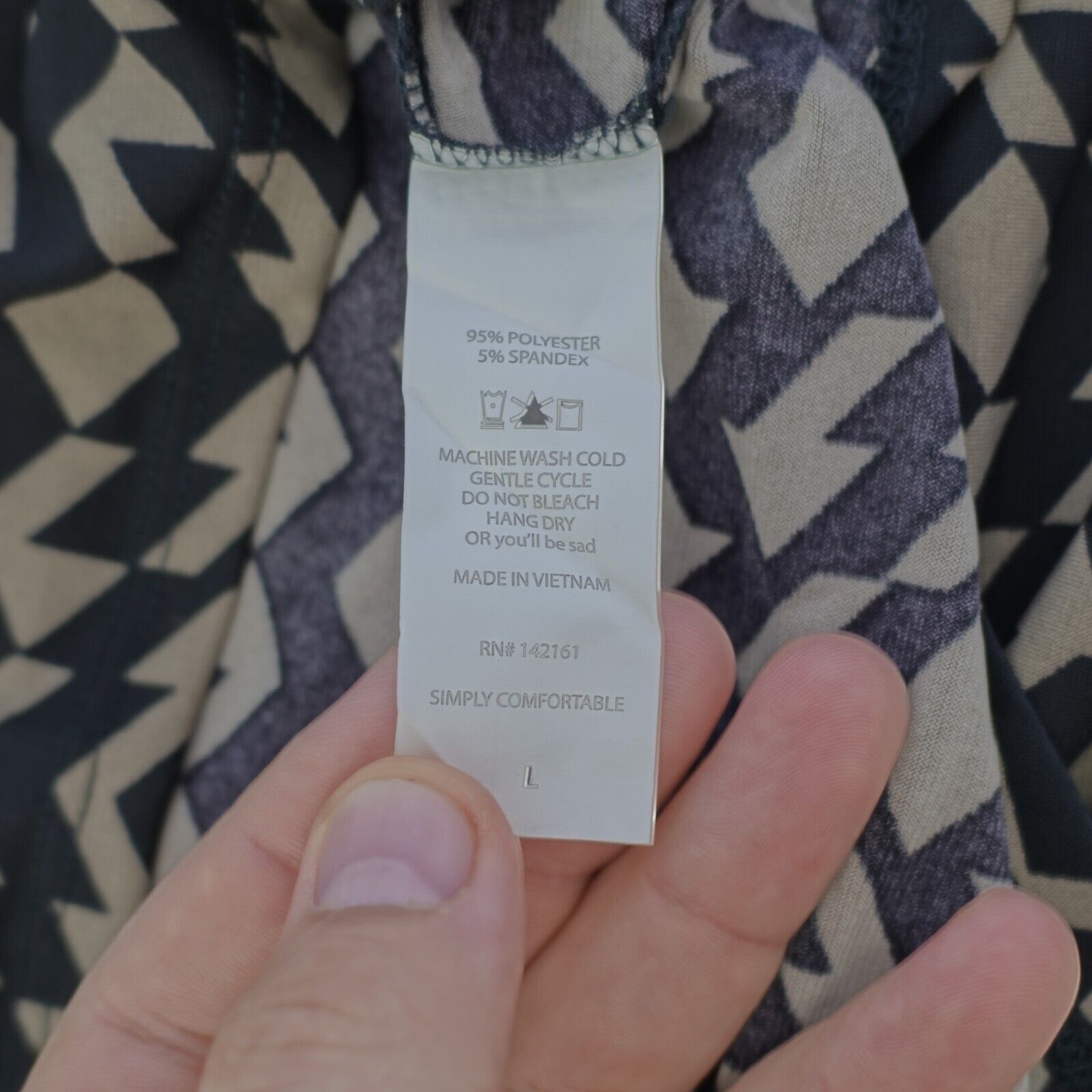 Designer NEW LuLaRoe Irma Large Beige Black Loose Fit Tunic Top Short Size L / US 10 / IT 46 - 9 Thumbnail
