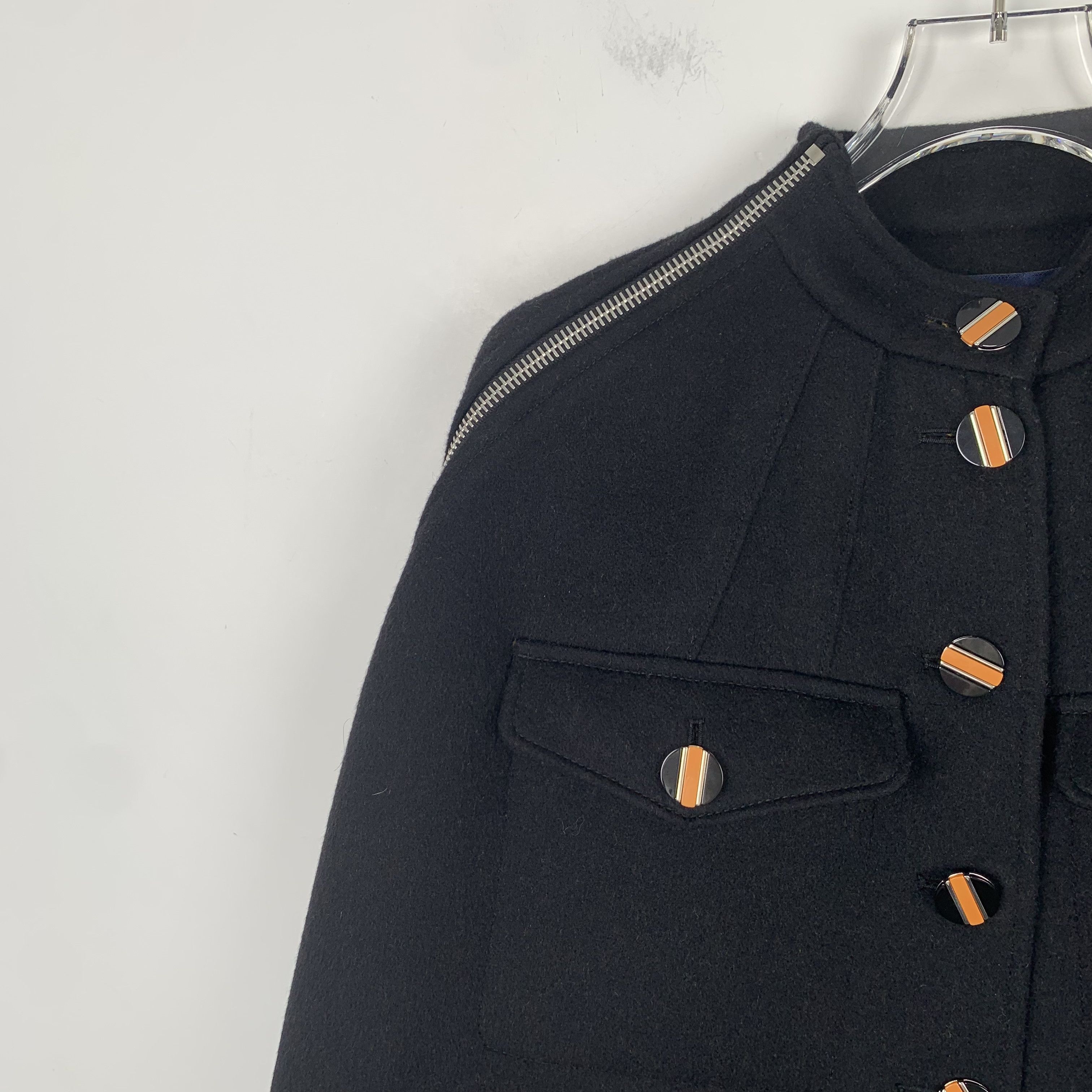 Louis Vuitton Louis Vuitton Black Monogram WoolCape Coat 36 XS Size XS / US 0-2 / IT 36-38 - 7 Thumbnail