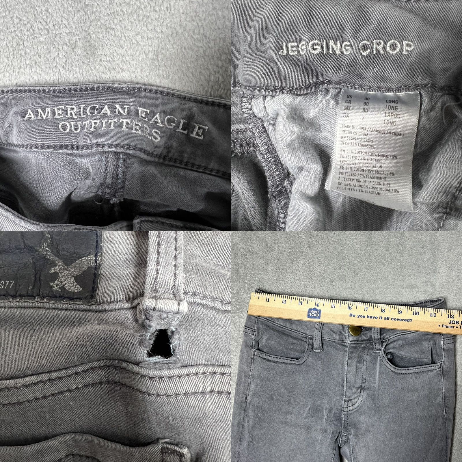 American Eagle Outfitters American Eagle Outfitters Jeans Women 00 Gray Skinny Stretch Denim Size 24" / US 00 / IT 34 - 8 Thumbnail