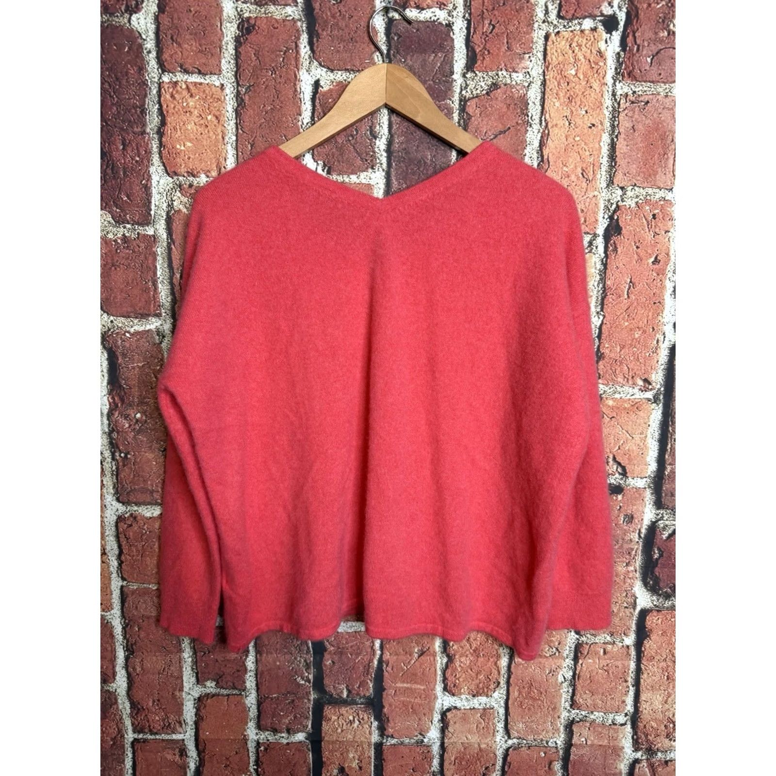 Charter Club Charter Club Pink Cashmere Sweater Women's L V-Neck Knit Pullover Casual Size L / US 10 / IT 46 - 3 Thumbnail