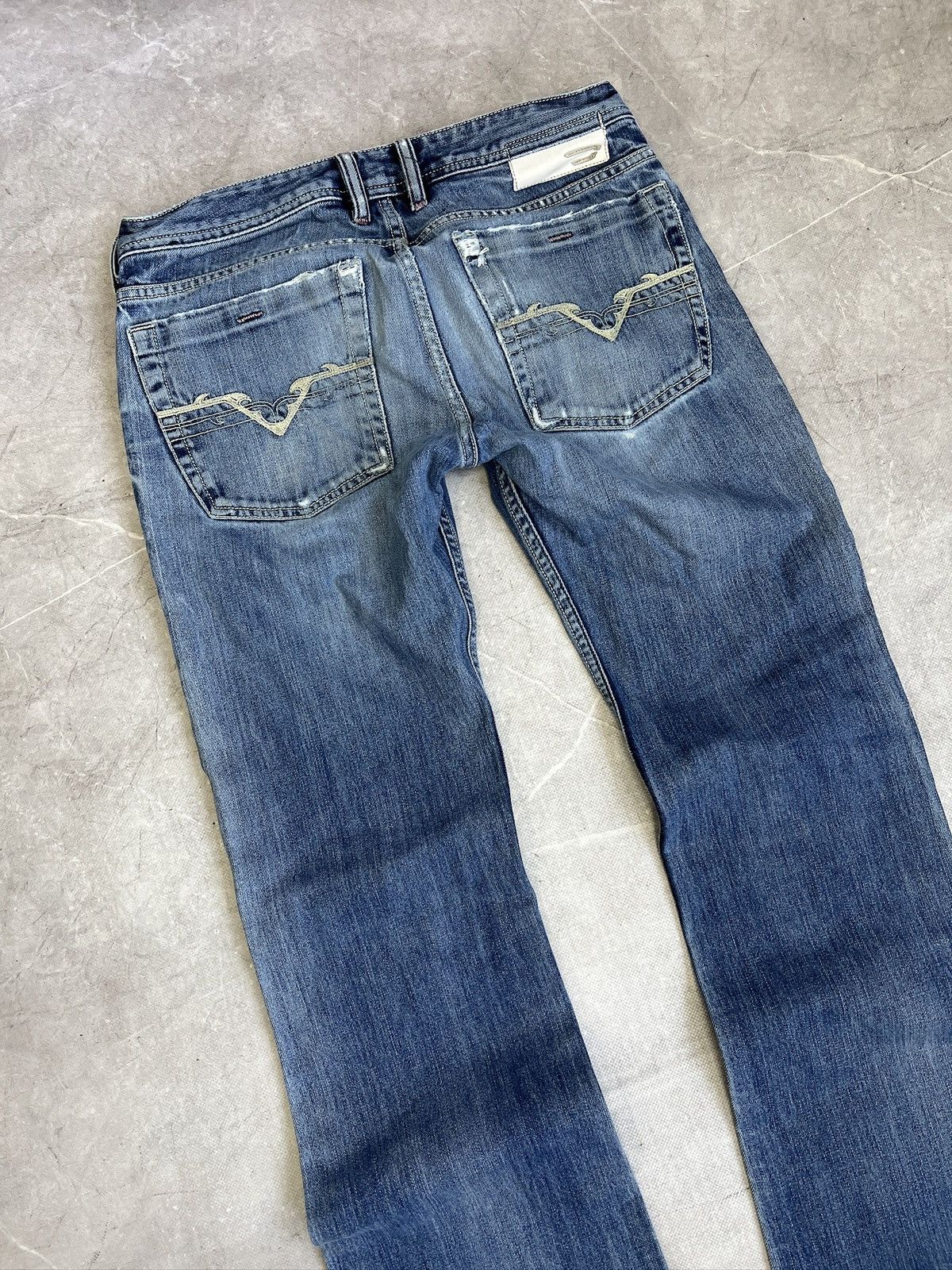 Diesel Diesel Distressed Blue Denim Jeans Vintage y2k style hype Size US 30 / EU 46 - 8 Thumbnail