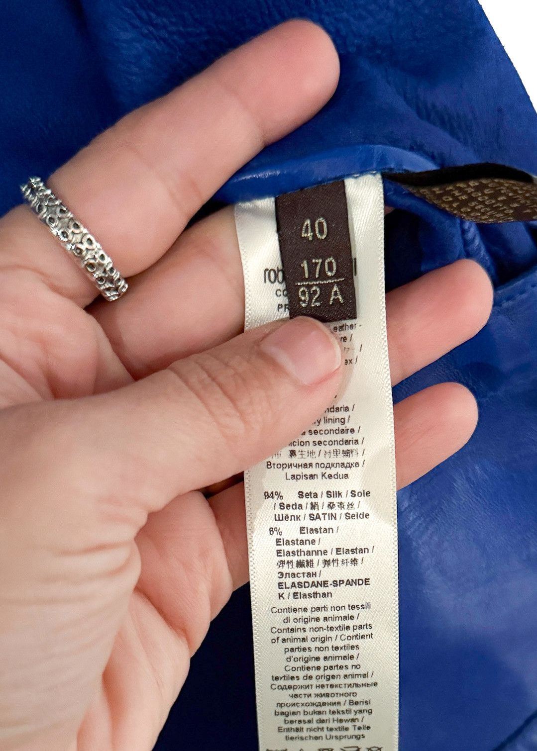 Roberto Cavalli Roberto Cavalli Royal Blue Leather Fringed Perforated Jacket Size S / US 4 / IT 40 - 10 Thumbnail