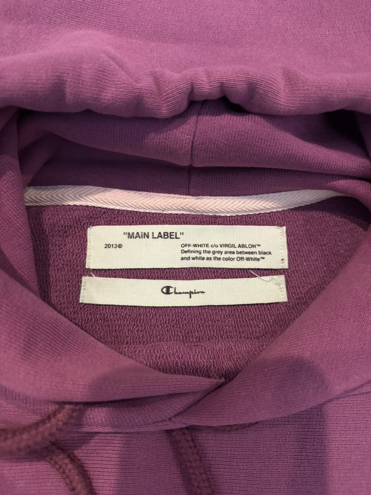 Champion × Off-White Off White Champion Purple Hoodie Size Medium Size US M / EU 48-50 / 2 - 11 Thumbnail