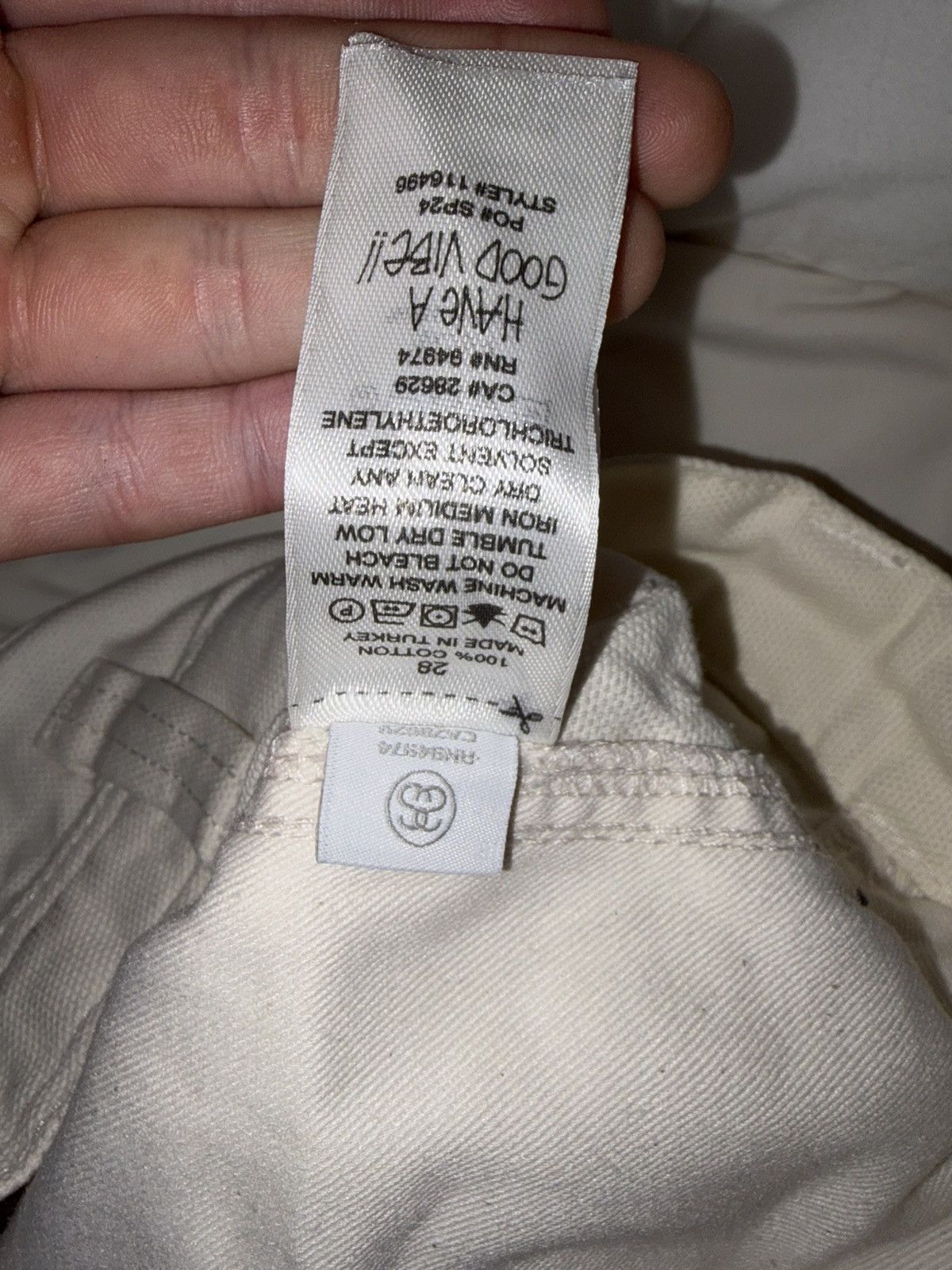 Stussy Stüssy x Our Legacy Work Shop White Canvas Carpenter Pants Size US 28 / EU 44 - 6 Thumbnail