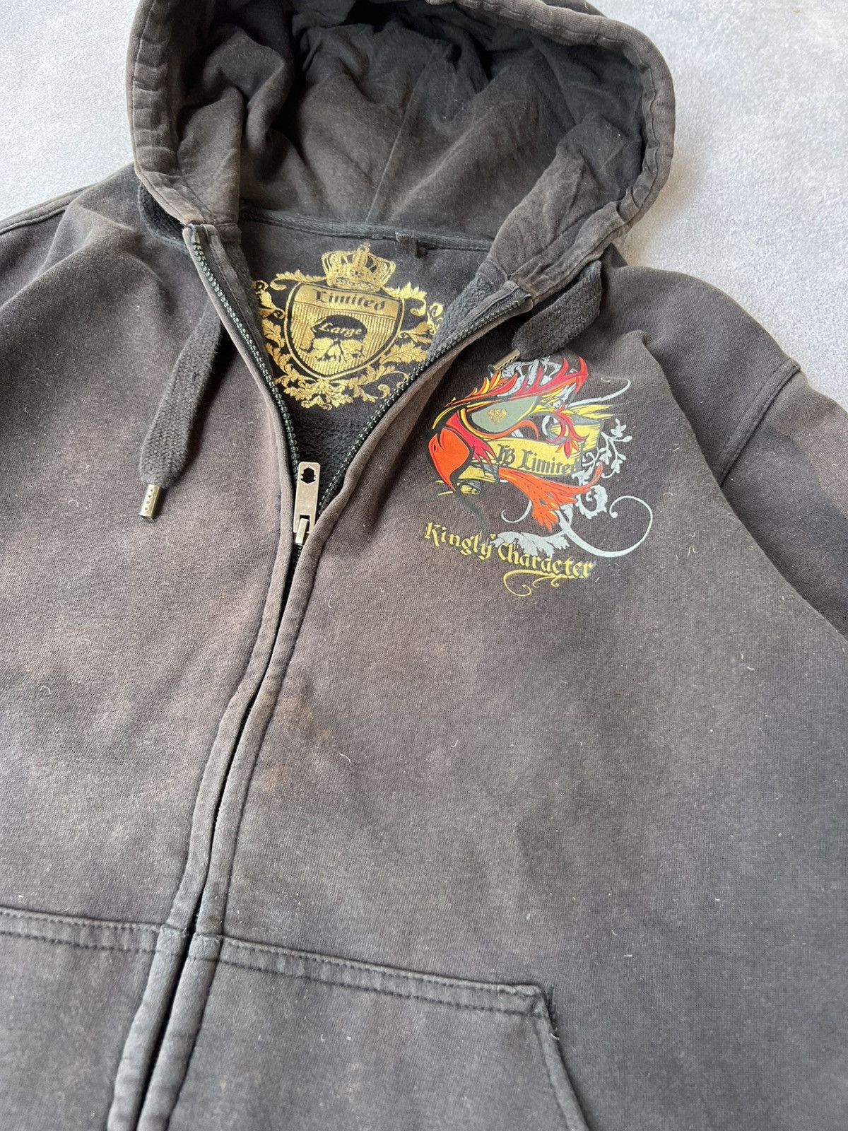 Christian Audigier Rare❤️ & Ed Hardy style Christian Audigier Zip Up Hoodie Y2K Size US M / EU 48-50 / 2 - 2 Thumbnail