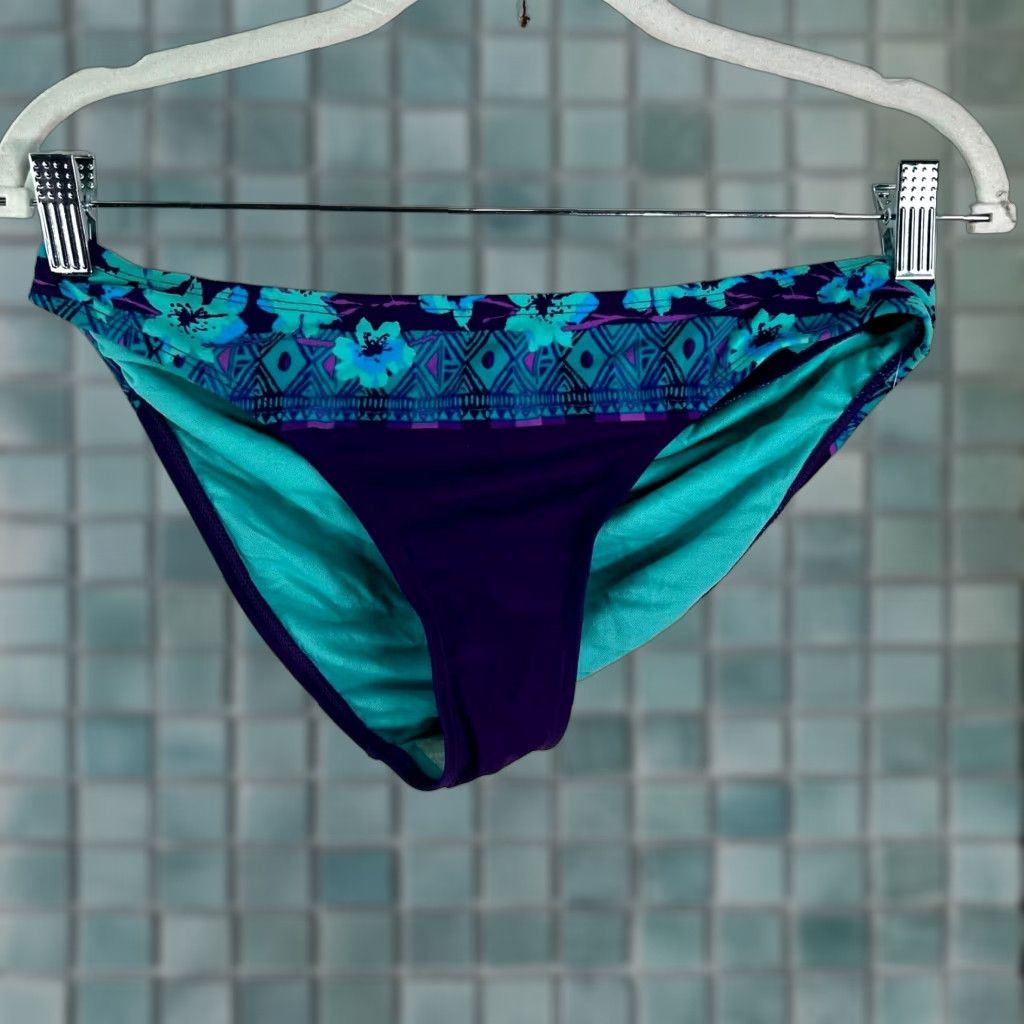 Vintage MUDD Women's Blue Hipster Bikini Bottom Swimwear Size L - Comfortable Fit, Regular Size 36" / US 14 / IT 50 - 1 Thumbnail