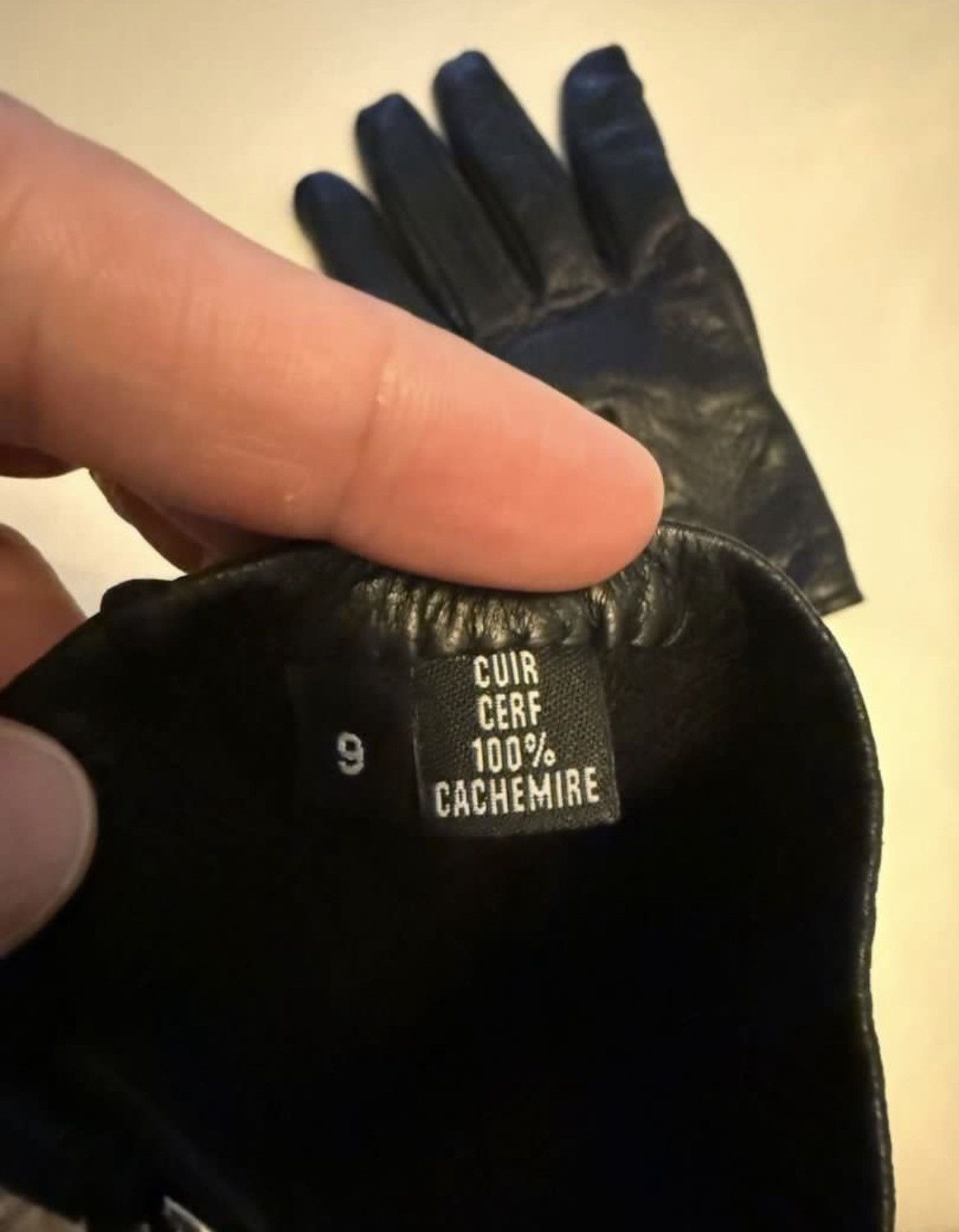 Chrome Hearts Chrome heart leather cashmere gloves Size ONE SIZE - 5 Thumbnail
