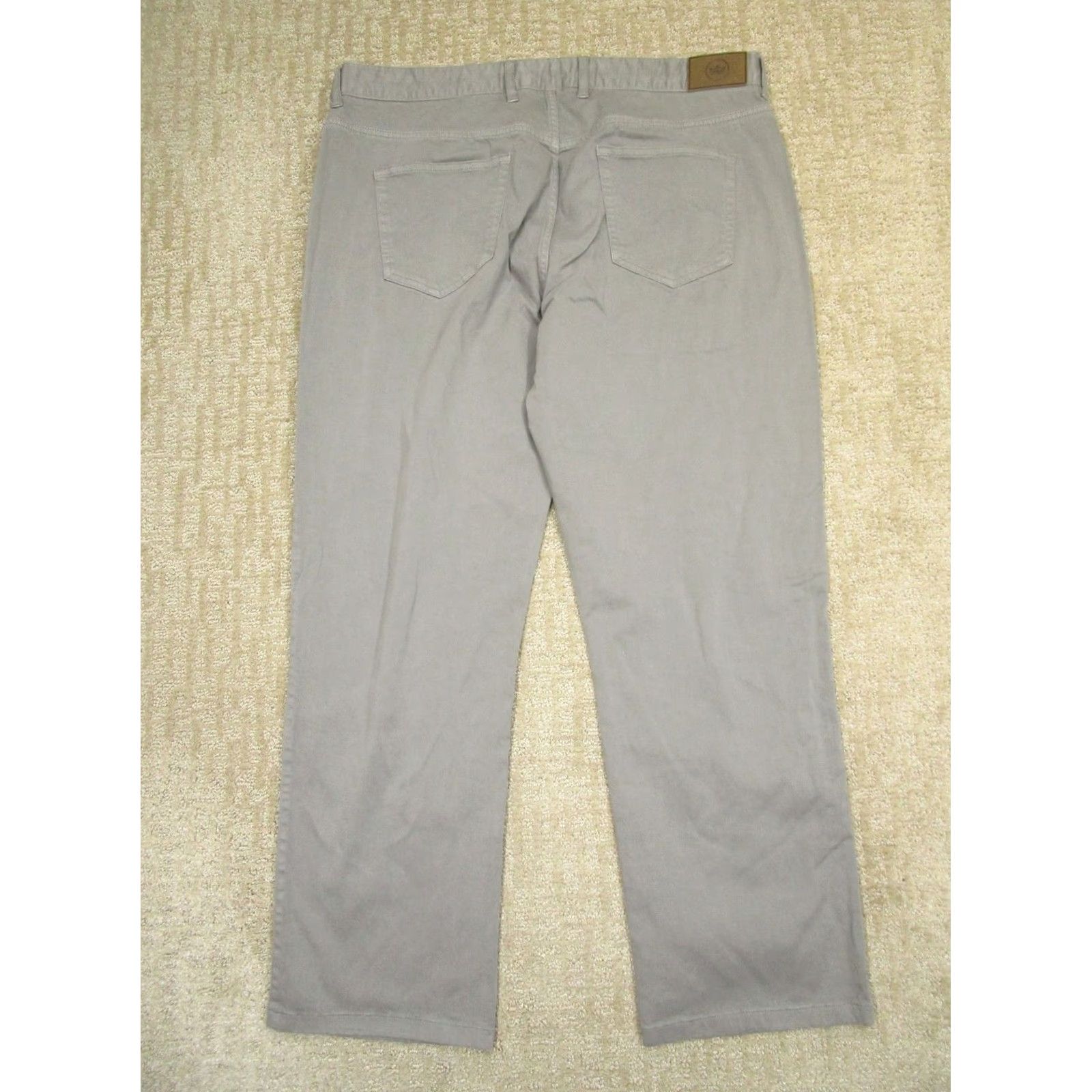 Peter Millar Peter Millar Pants Men 38x30 Gray Chino Golf Casual Comfort 5-Pocket Logo Relaxed Straight Pants Mens Size US 38 / EU 54 - 3 Thumbnail