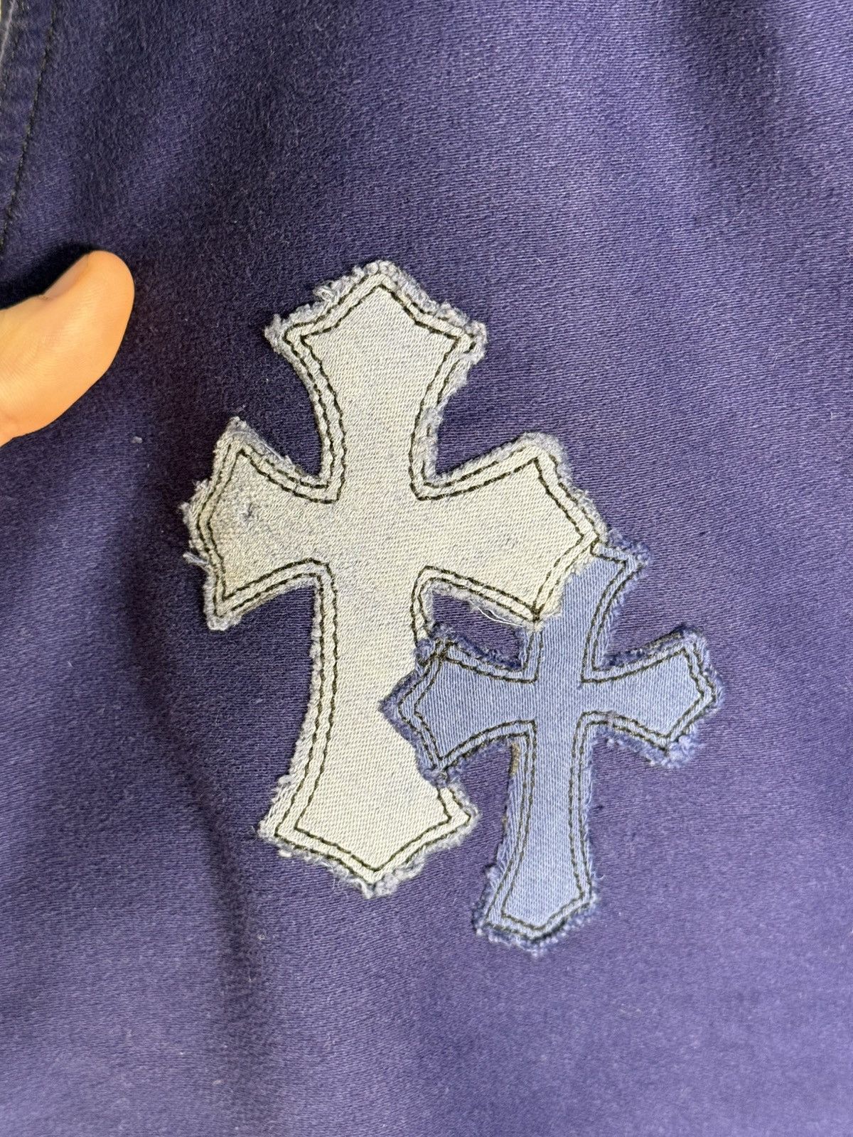 Chrome Hearts 🚭1/1 GRAIL🚭19 CROSS PATCH SERVICED 1950'S FRENCH CHORE PANTS Size US 38 / EU 54 - 9 Thumbnail