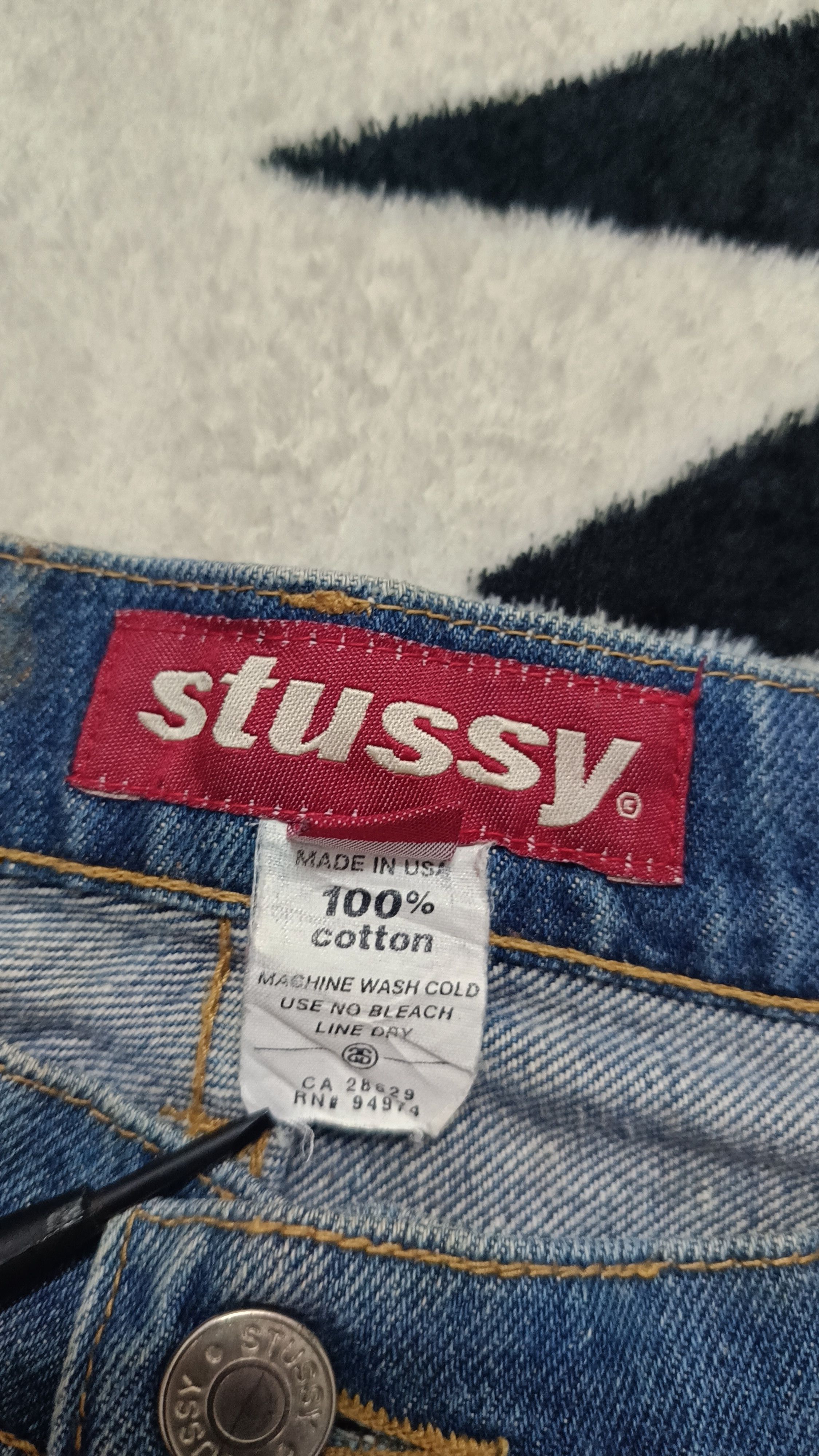 Stussy 🔥🔥 Rare Distressed Vintage 90s Stussy Jeans Size US 35 - 7 Thumbnail