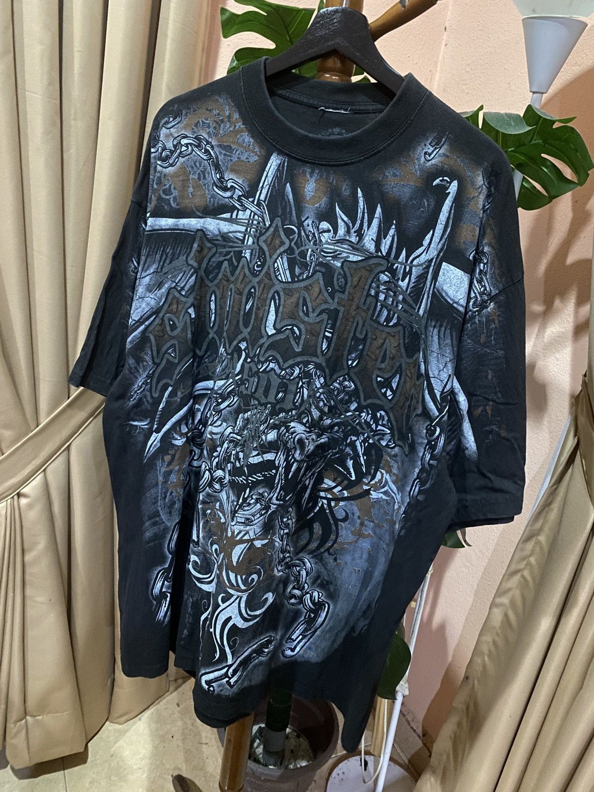 Other Vintage Twisted Soul Gothic Dragon Graphic Tee Made in USA Size US XXL / EU 58 / 5 - 2 Thumbnail