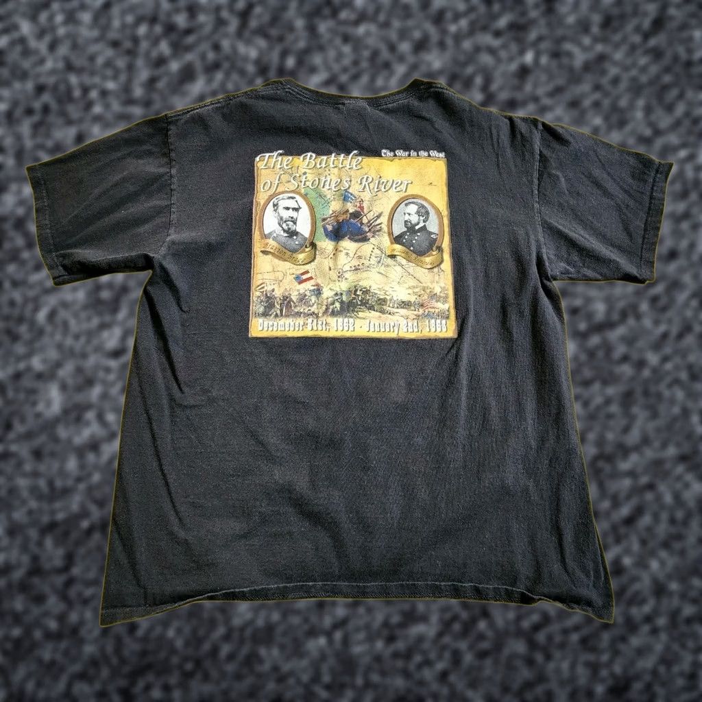 Anvil Retro Mens XL BATTLE OF STONE'S RIVER TN US CIVIL WAR T Shirt Double Sided Size US XL / EU 56 / 4 - 1 Thumbnail