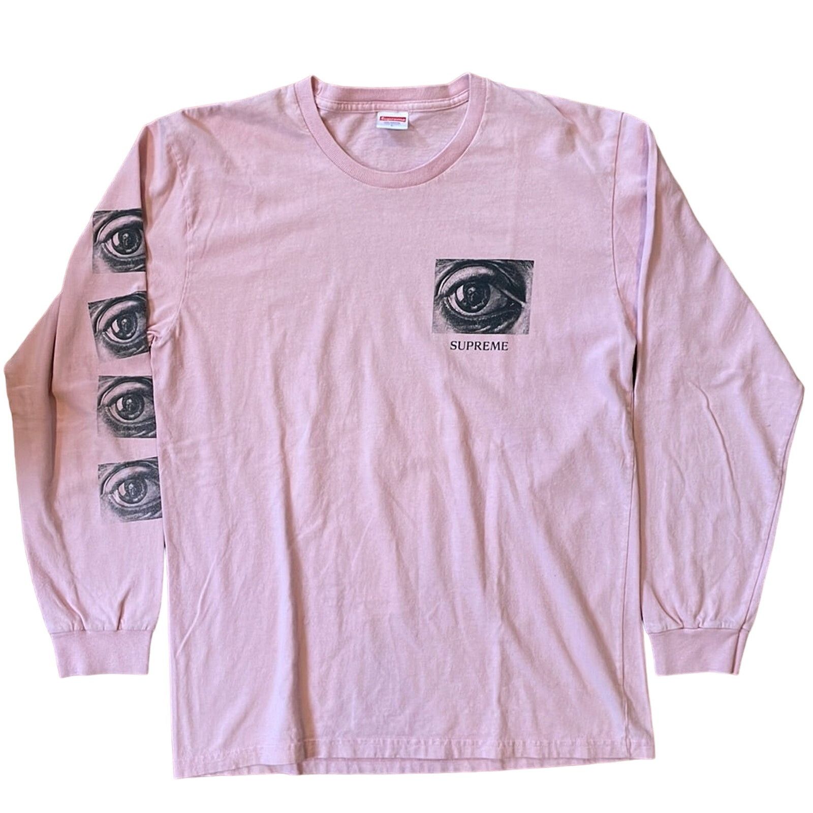 Supreme Supreme Pink MC Escher Eye LS Tee Large | Grailed