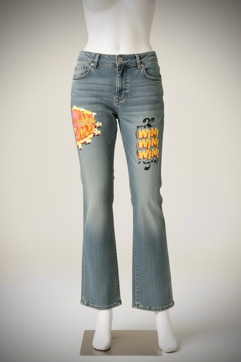 Iceberg NWT RARE Vintage Iceberg Ice B Pop Art Graphic Jeans size26 Size 26" / US 2 / IT 38 - 1 Thumbnail