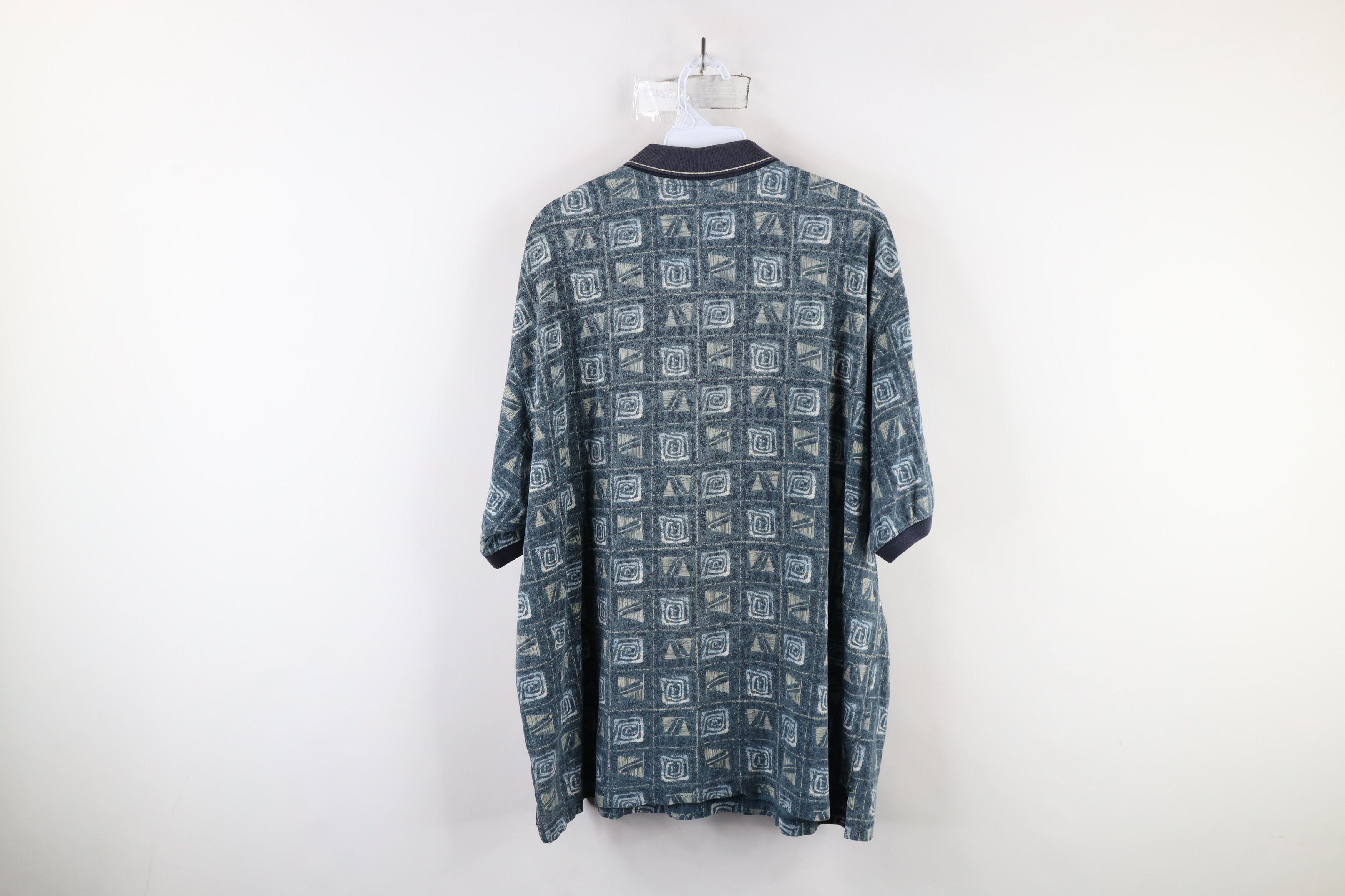 Vintage Vintage 90s Streetwear Geometric Collared Polo Shirt Size US XL / EU 56 / 4 - 10 Thumbnail