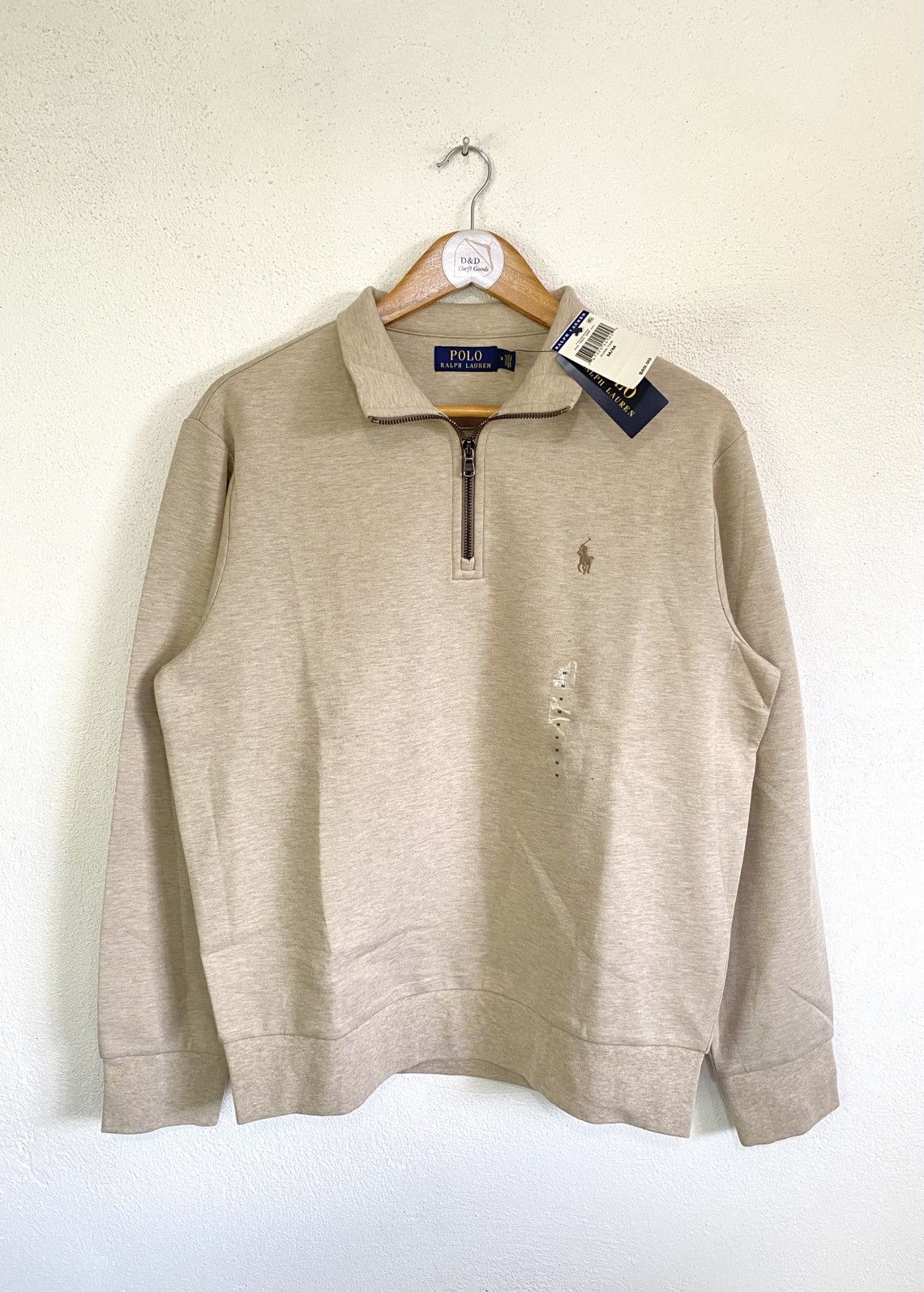 Polo Ralph Lauren Polo Ralph Lauren Quarter-Zip Sweatshirt - Dune Tan Size US M / EU 48-50 / 2 - 1 Thumbnail
