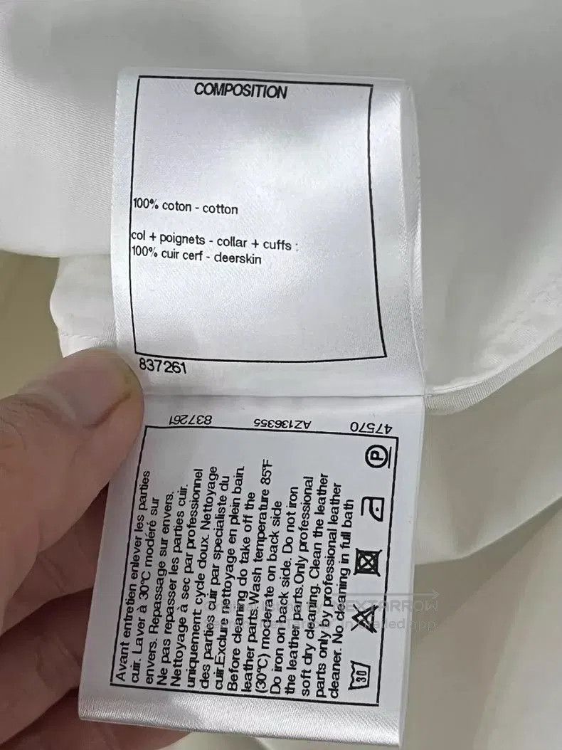Chanel Chanel Egypt Collection White Collar Shirt. Size US M / EU 48-50 / 2 - 6 Thumbnail