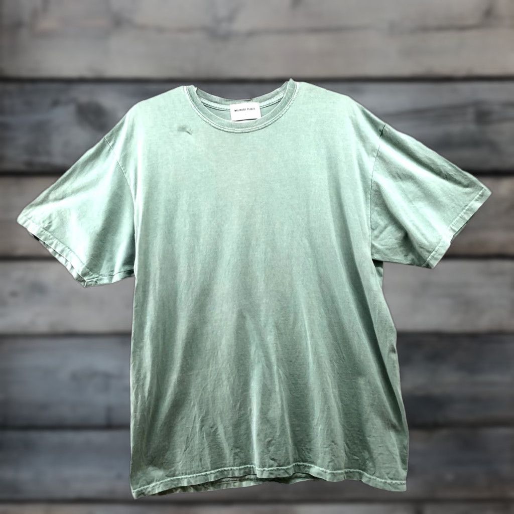 New Republic Melrose Place Mens Large XL Extra Large Sage Green Short Sleeve Cotton T Shirt Size US L / EU 52-54 / 3 - 1 Thumbnail