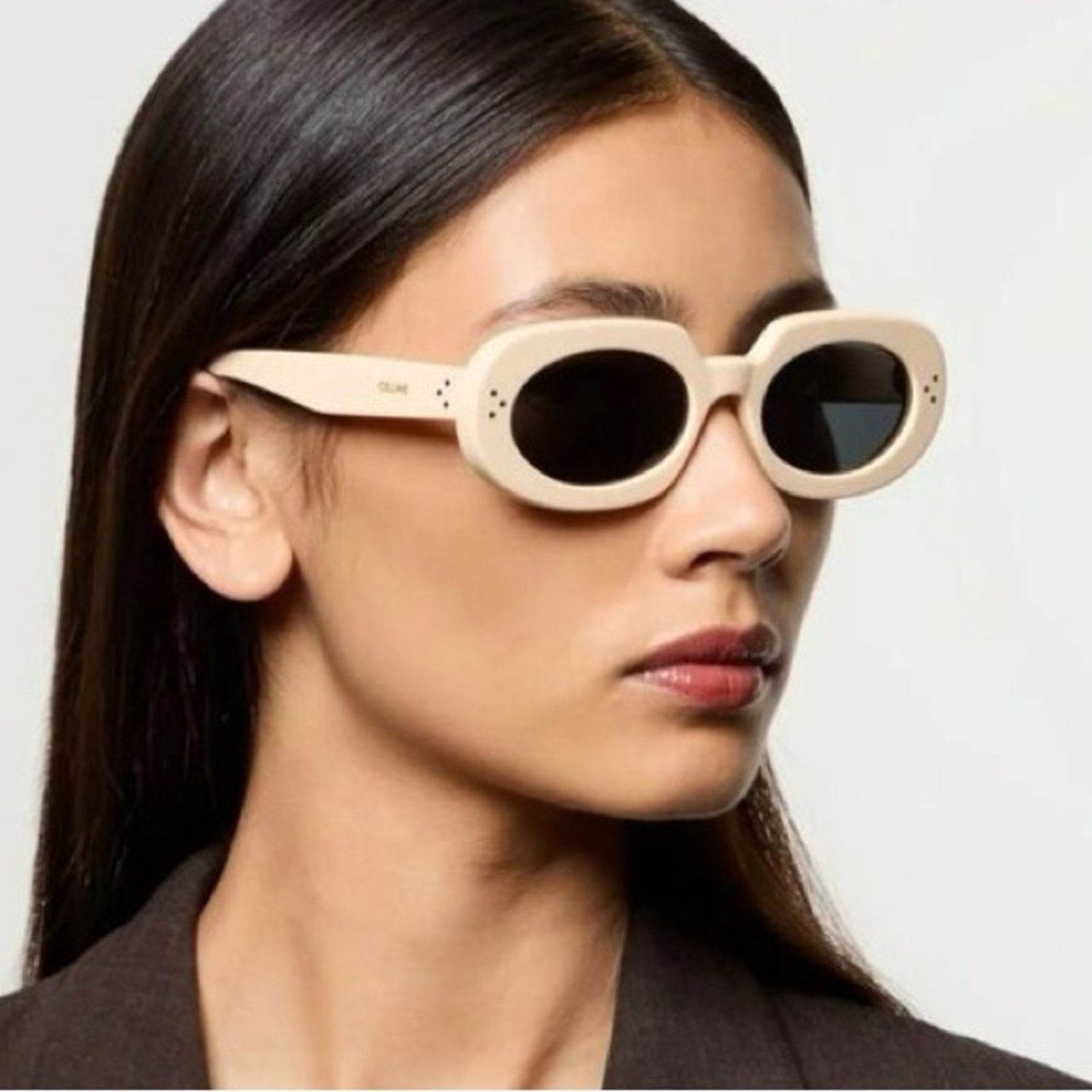 Celine New! Celine Beige Oval Sunglasses CL40276U 25A, Authentic Size ONE SIZE - 2 Thumbnail