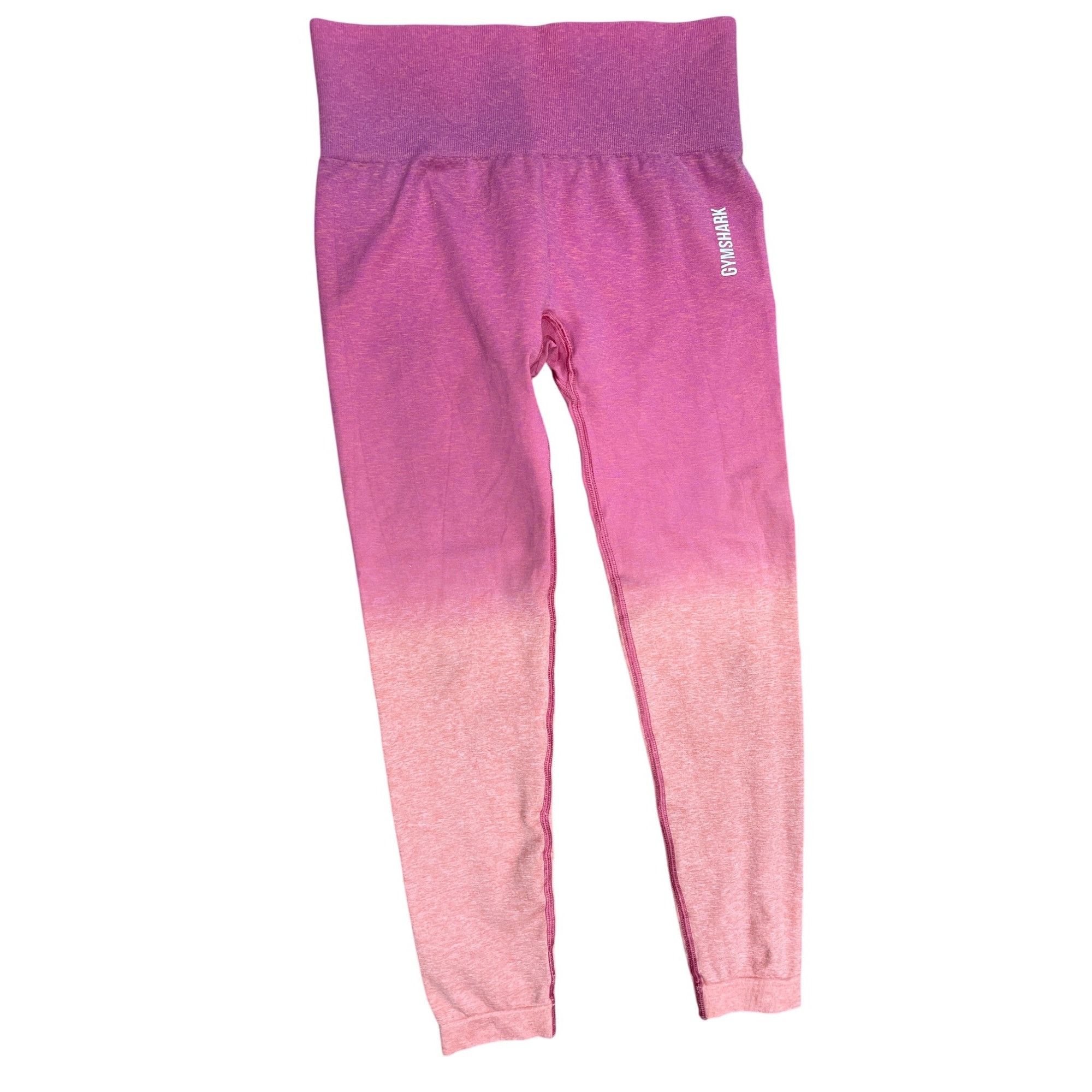 Gymshark Gymshark Womens Ombre High-Waisted Seamless Leggings Pink/Pe Size 26" / US 2 / IT 38 - 4 Thumbnail