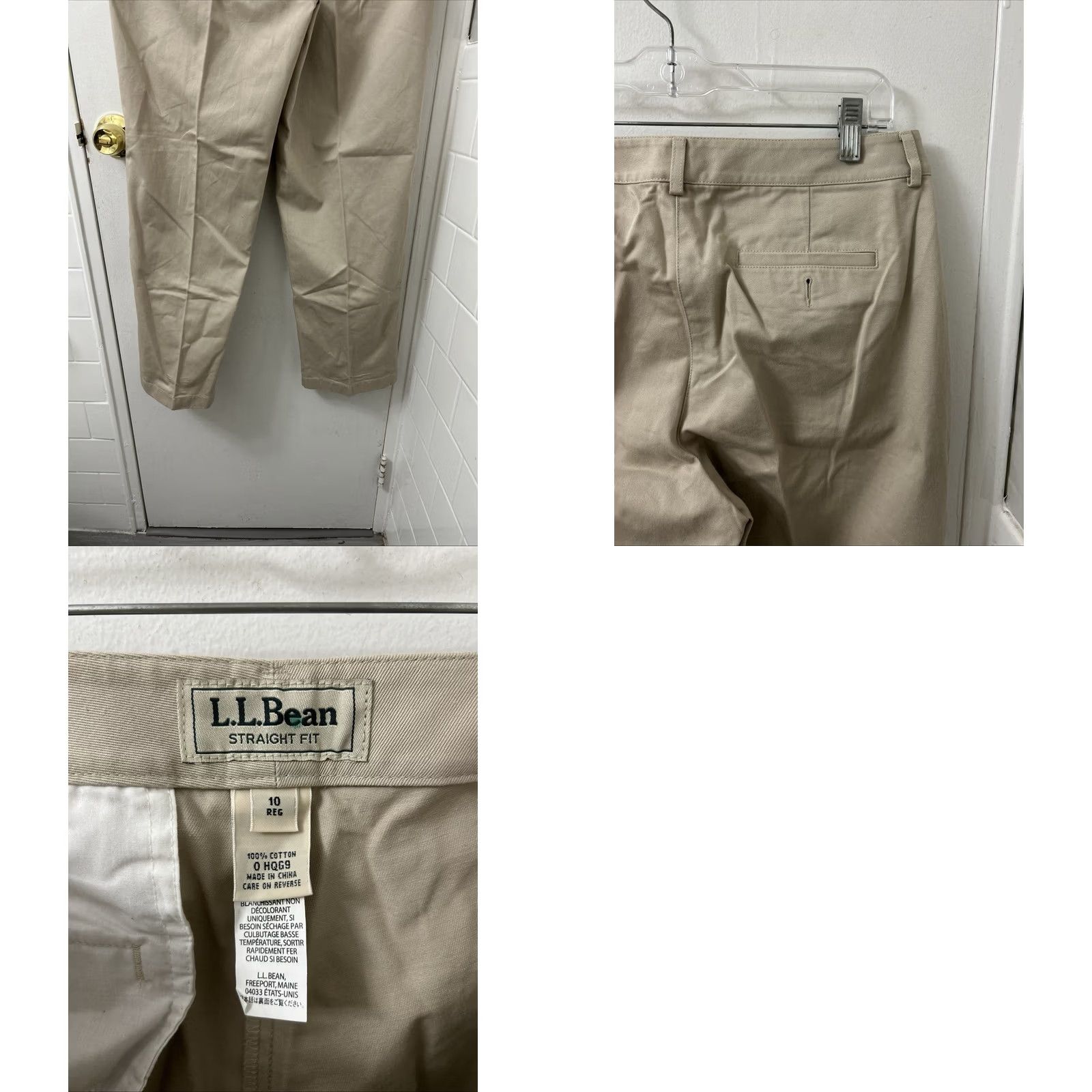Vintage VINTAGE LL Bean Pants Womens Regular Size 10 32x29 Khaki Tan Chino Straight Flat Front Button Zip Casual Business Workwear Mens Womens Size 32" / US 10 / IT 46 - 8 Thumbnail