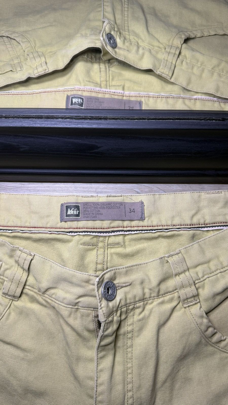 Rei Y2K 2000s REI Pastel Yellow Shell 100% Organic Cotton Cargo Size US 34 / EU 50 - 3 Thumbnail