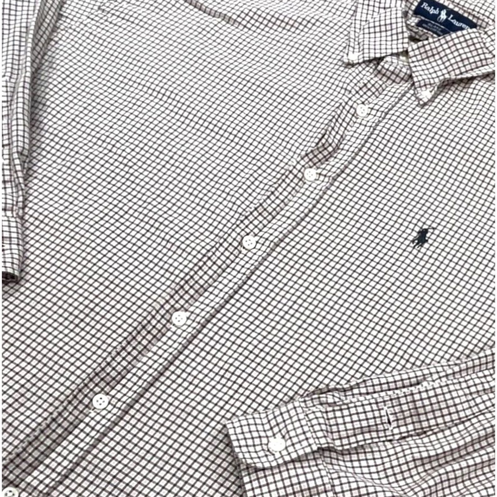 Ralph Lauren Ralph Lauren Shirt Men 2XL Brown Button-Up Plaid Oxford Casual Dress Vintage: No (adjusted) Size 48R - 3 Thumbnail