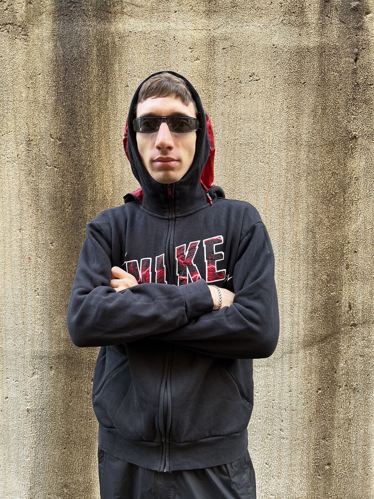 Nike Vintage Nike Spellout Zip Up Hoodie big centr logo y2k Size US M / EU 48-50 / 2 - 6 Thumbnail