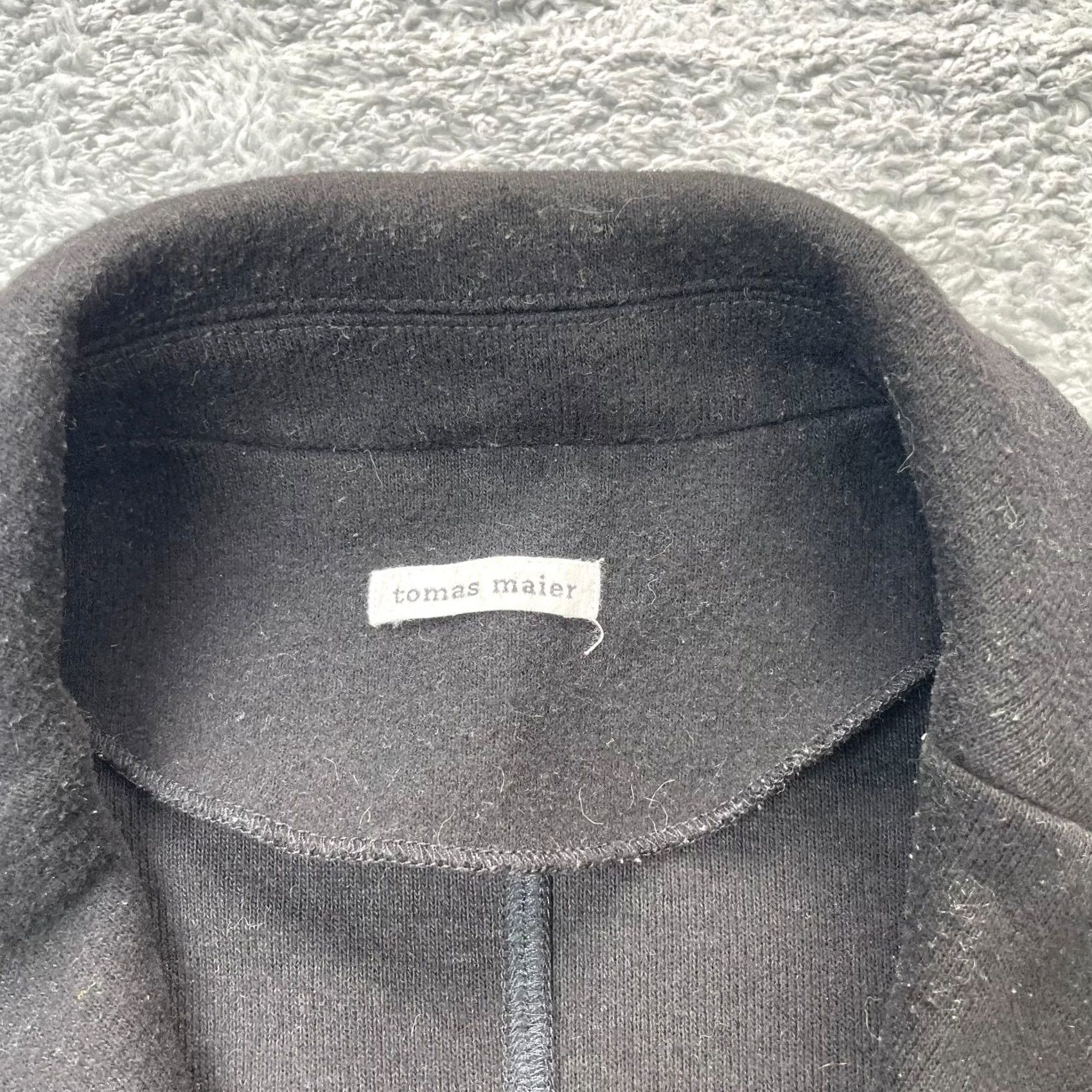 Tomas Maier Tomas Maier Blazer Mens Medium Black Wool Blend Single Breasted Italy Size 40R - 3 Thumbnail