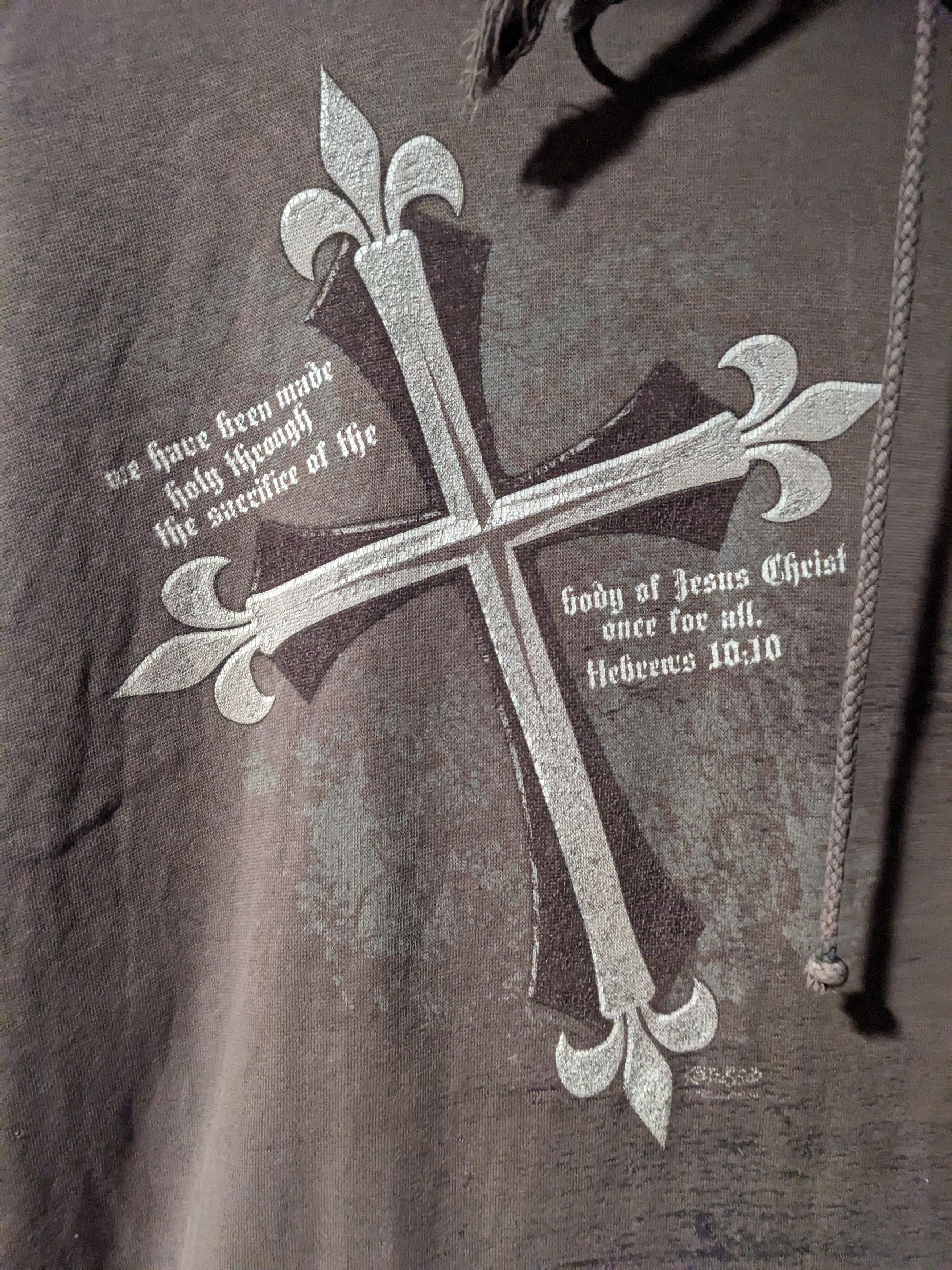 True Religion Vintage Y2K Religion Jesus Christ DISTRESSED X-Large Hoodie Size US XL / EU 56 / 4 - 2 Thumbnail