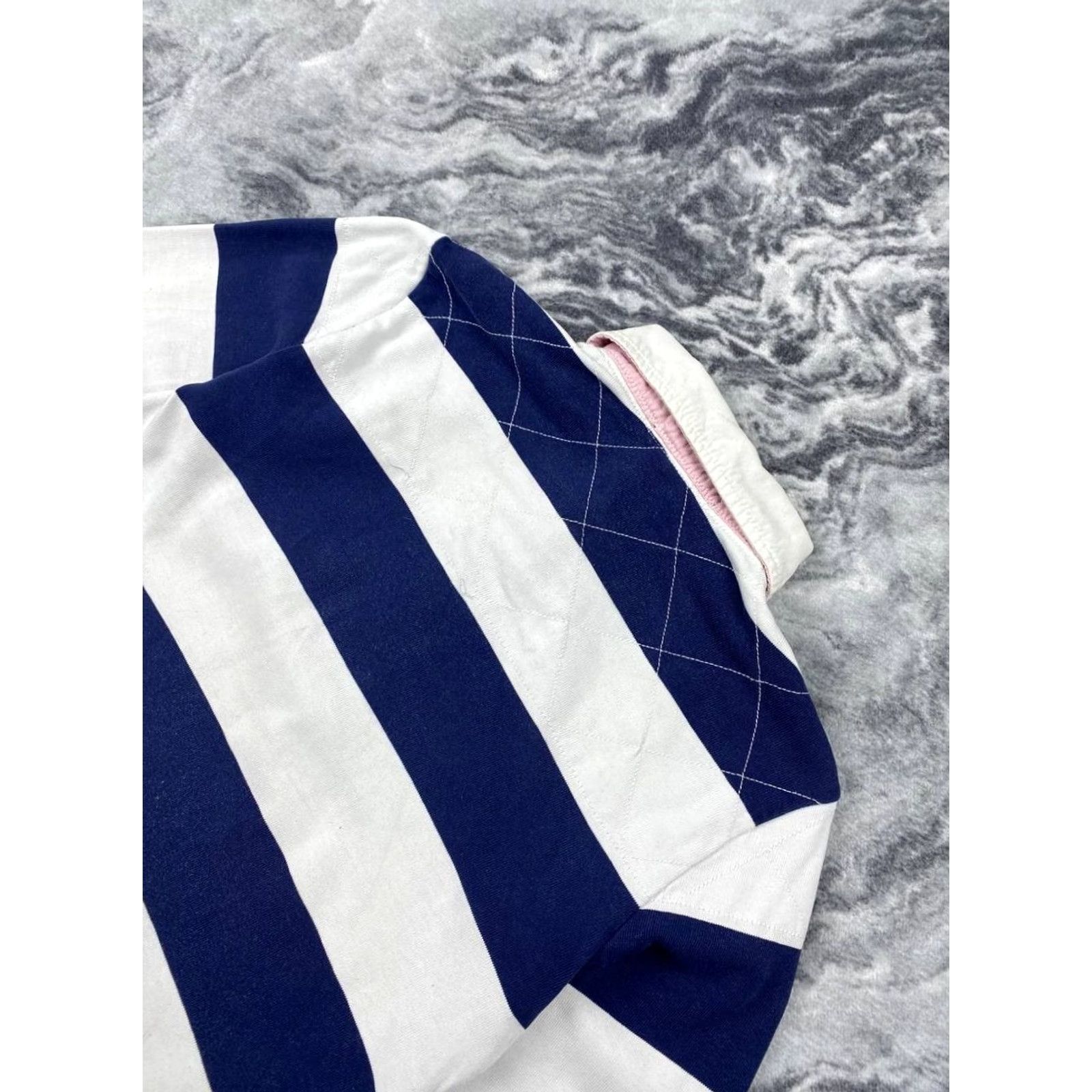 Polo Ralph Lauren VINTAGE Ralph Lauren Sport Striped Long Sleeve Rugby Shirt Women Size S Blue Size S / US 4 / IT 40 - 6 Thumbnail