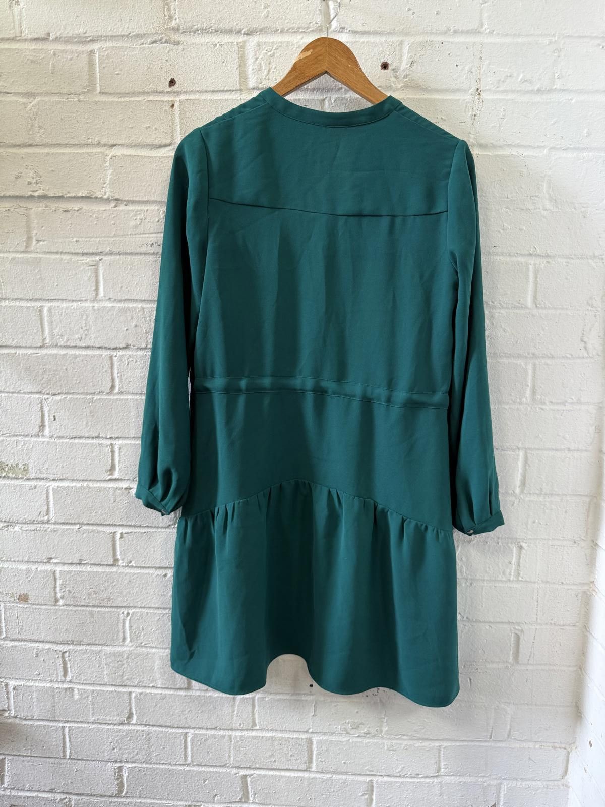 Whistles Whistles Women's Green Long Sleeve Tiered Dress Size L / US 10 / IT 46 - 2 Thumbnail