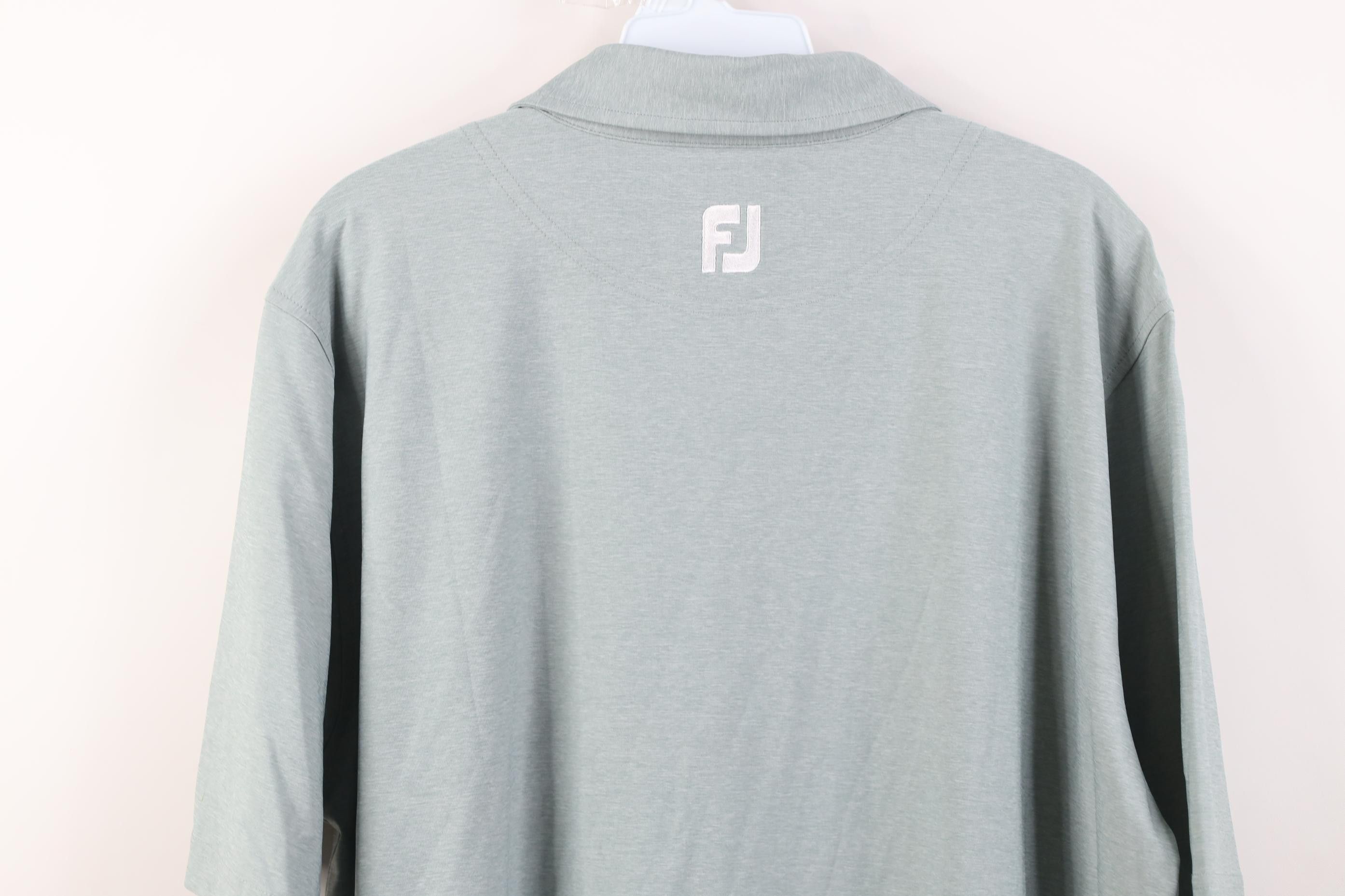 Footjoy FootJoy Fit Embroidered Logo Chambray Stretch Golf Polo Size US L / EU 52-54 / 3 - 12 Thumbnail