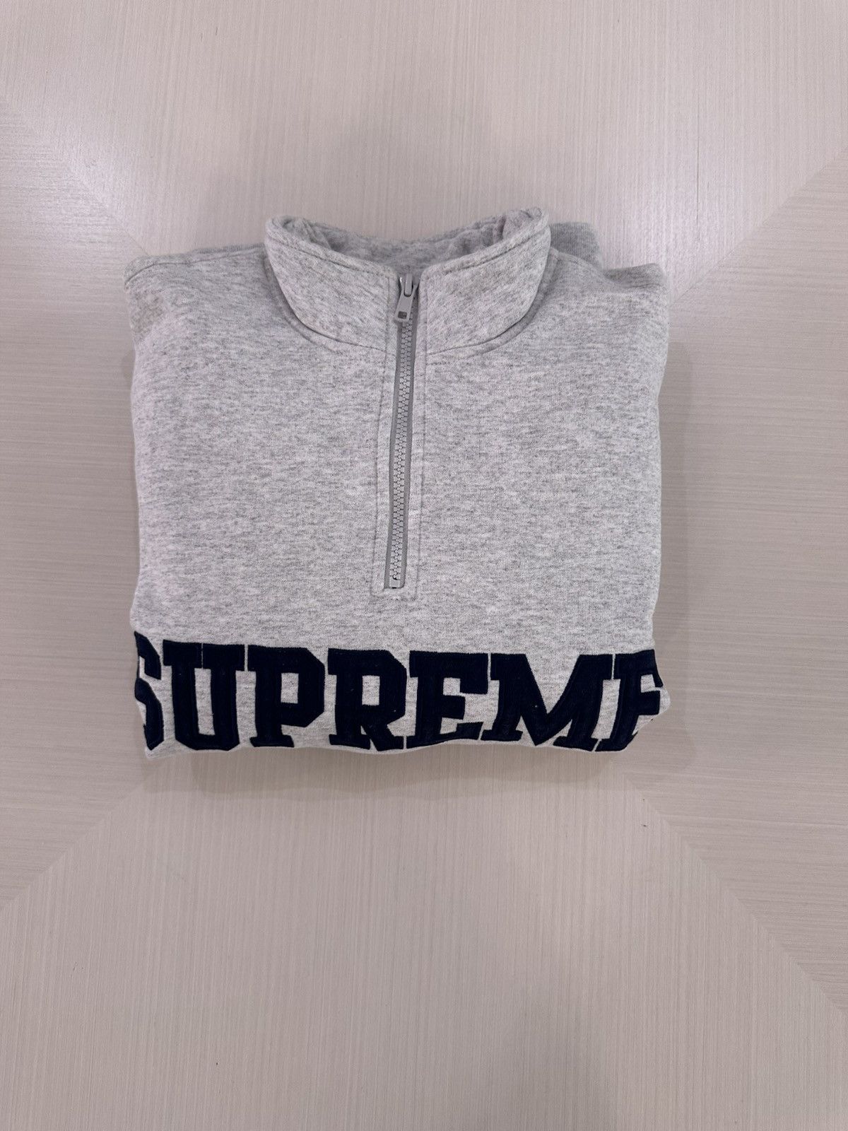 Supreme Supreme Collegiate Half Zip Pullover ash grey sz s