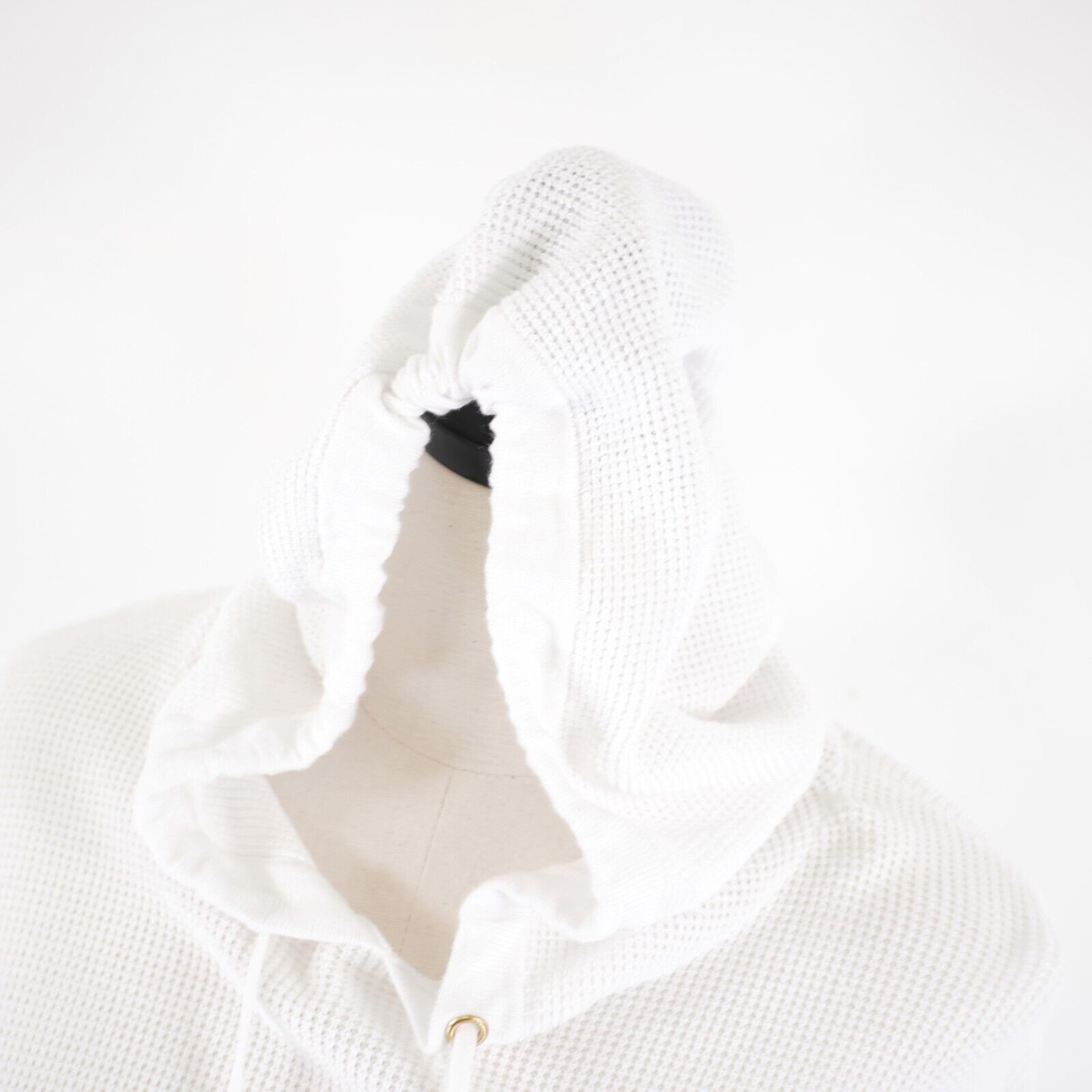 Michael Kors Michael Kors White Waffle Knit Hooded Sweater Large Cotton B Size L / US 10 / IT 46 - 3 Thumbnail