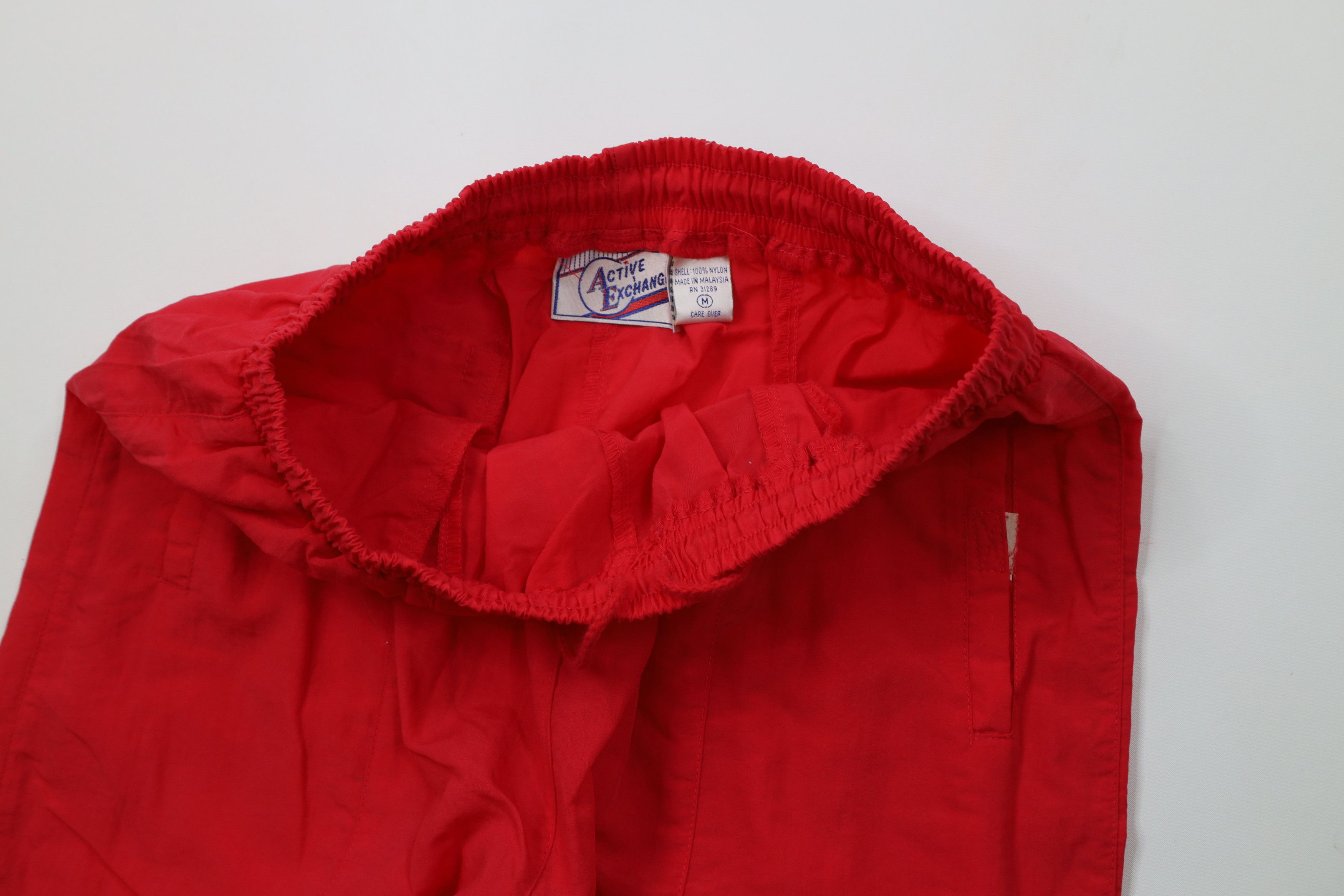 Vintage Vintage 90s Streetwear Blank Windbreaker Joggers Pants Red Size US 34 / EU 50 - 9 Thumbnail