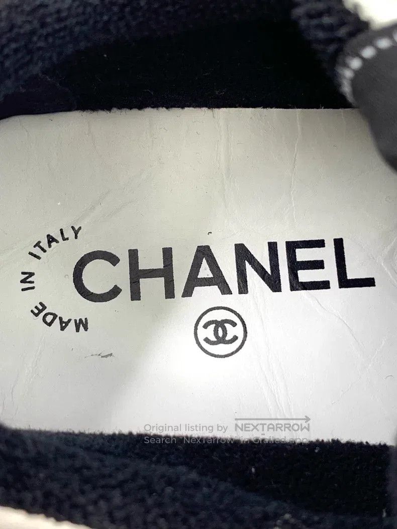 Chanel Chanel Black and white colour matching plush logo letter l Size US 6.5 / IT 36.5 - 7 Thumbnail