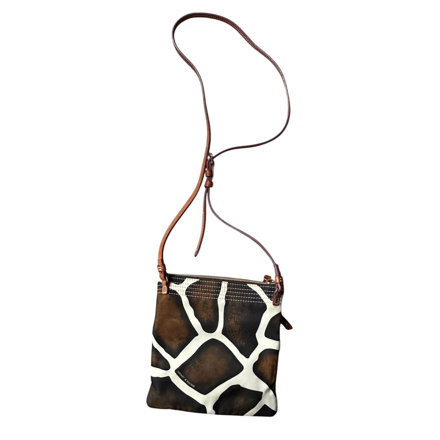Dooney & Bourke Dooney & Bourke Giraffe Print Triple Zip Nylon Crossbody Bag Size ONE SIZE - 3 Thumbnail